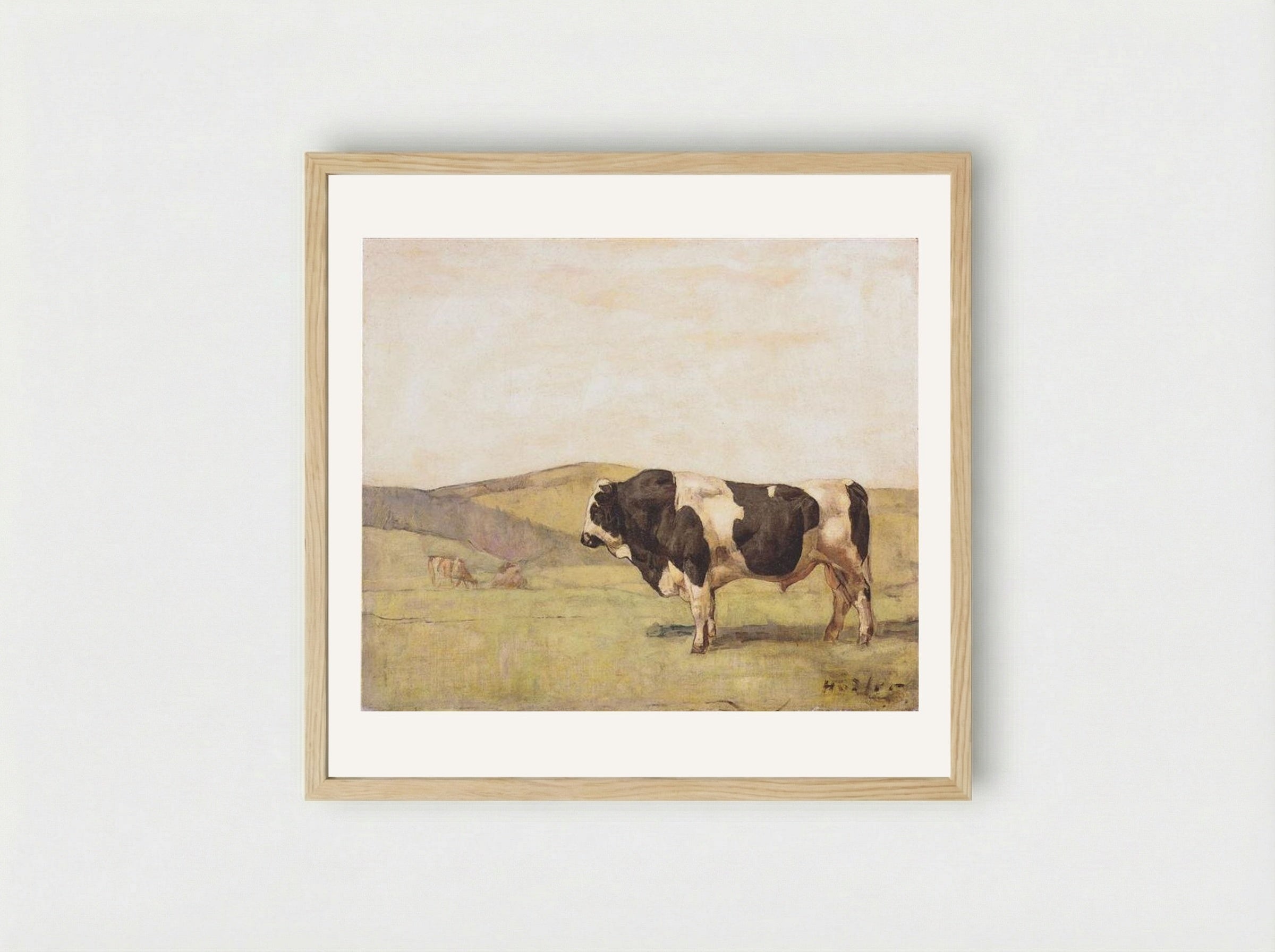 The Bull - Ferdinand Hodler - Framed Print Wood