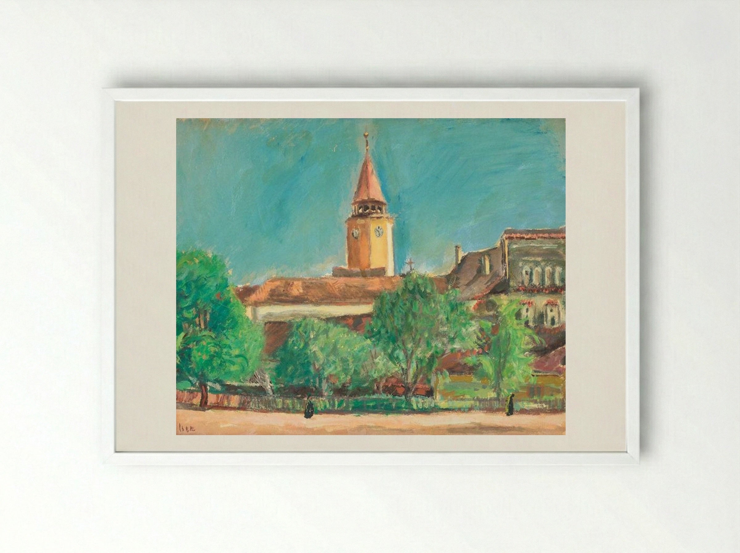 Landscape from Toledo - Iosif Iser - Framed Print White