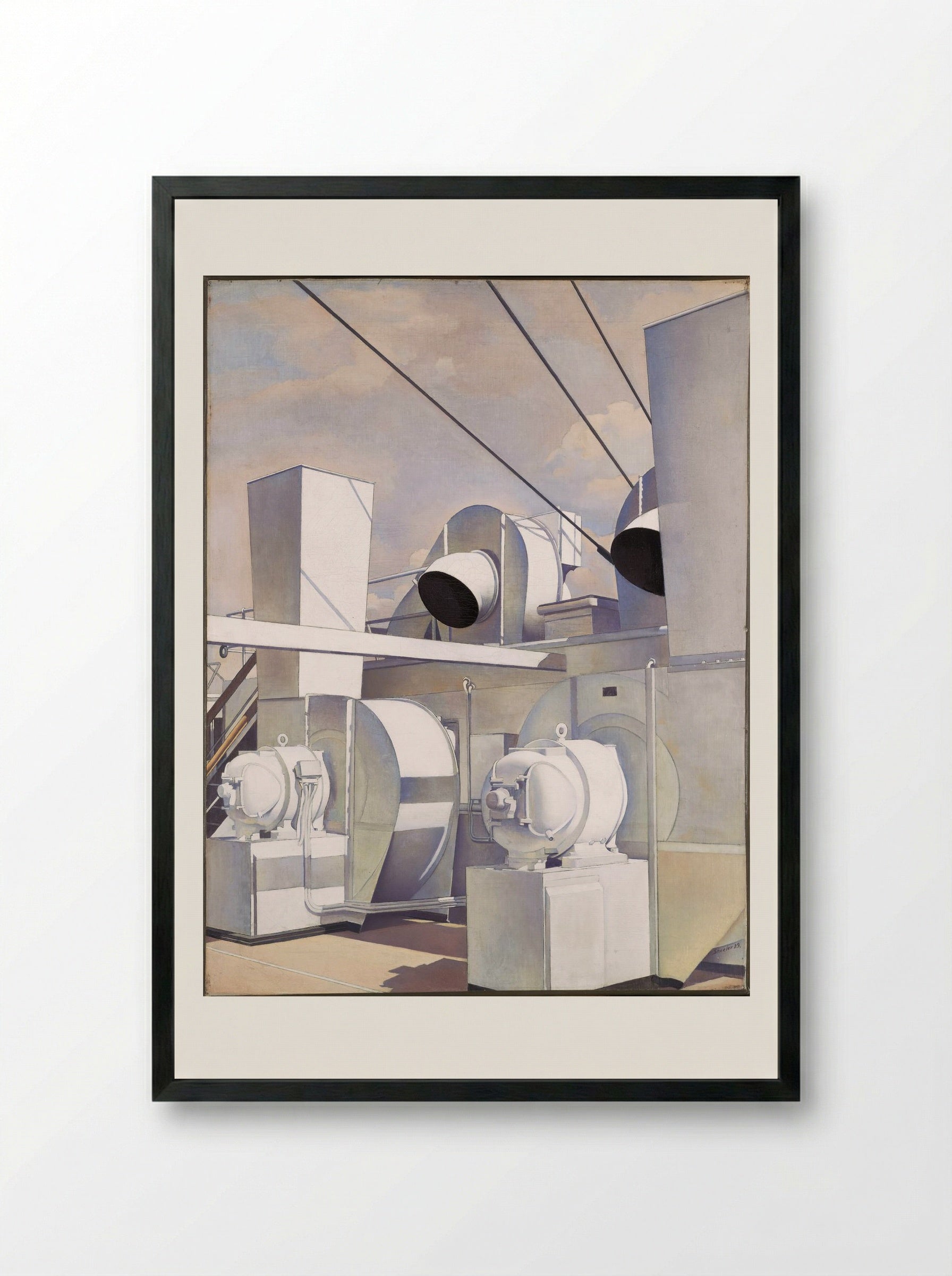 Upper Deck - Charles Sheeler - Framed Print Black