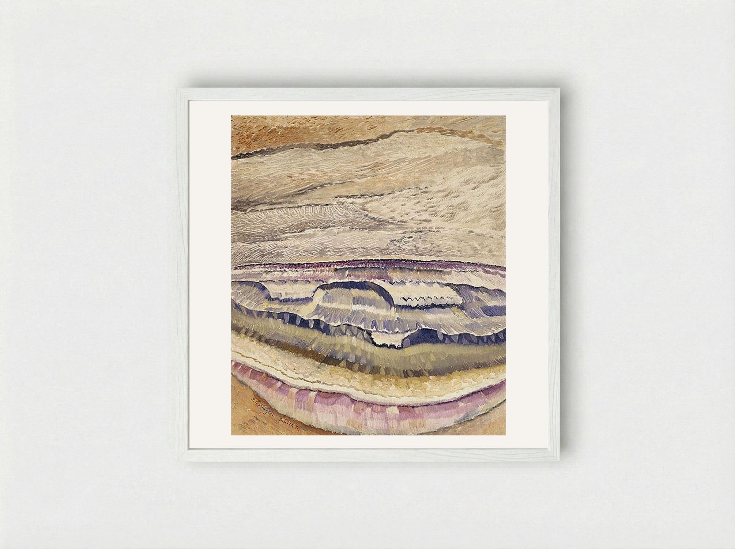 Sea Wave - Grace Cossington Smith - Framed Print White