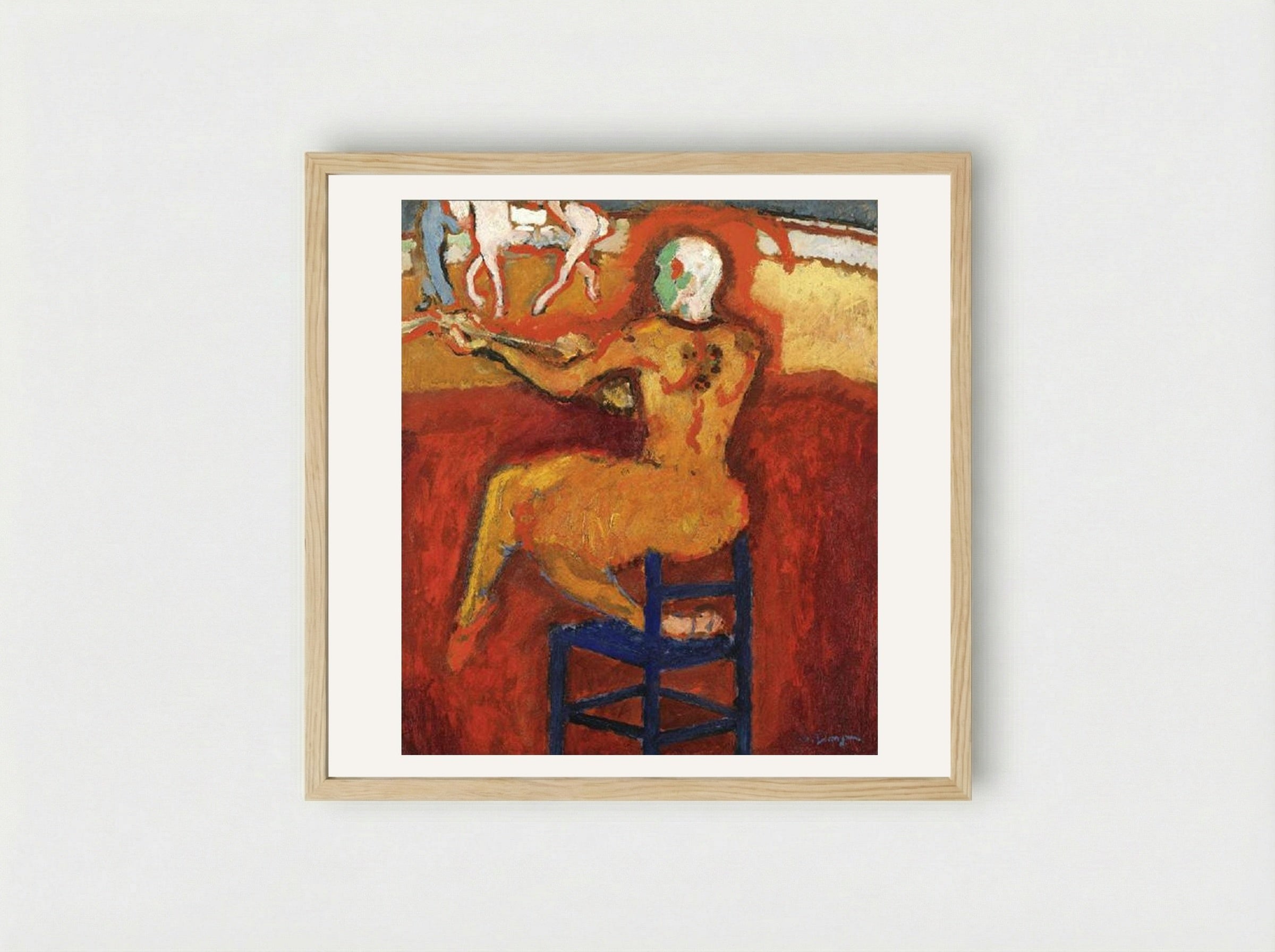 The Red Clown - Kees van Dongen - Framed Print Wood