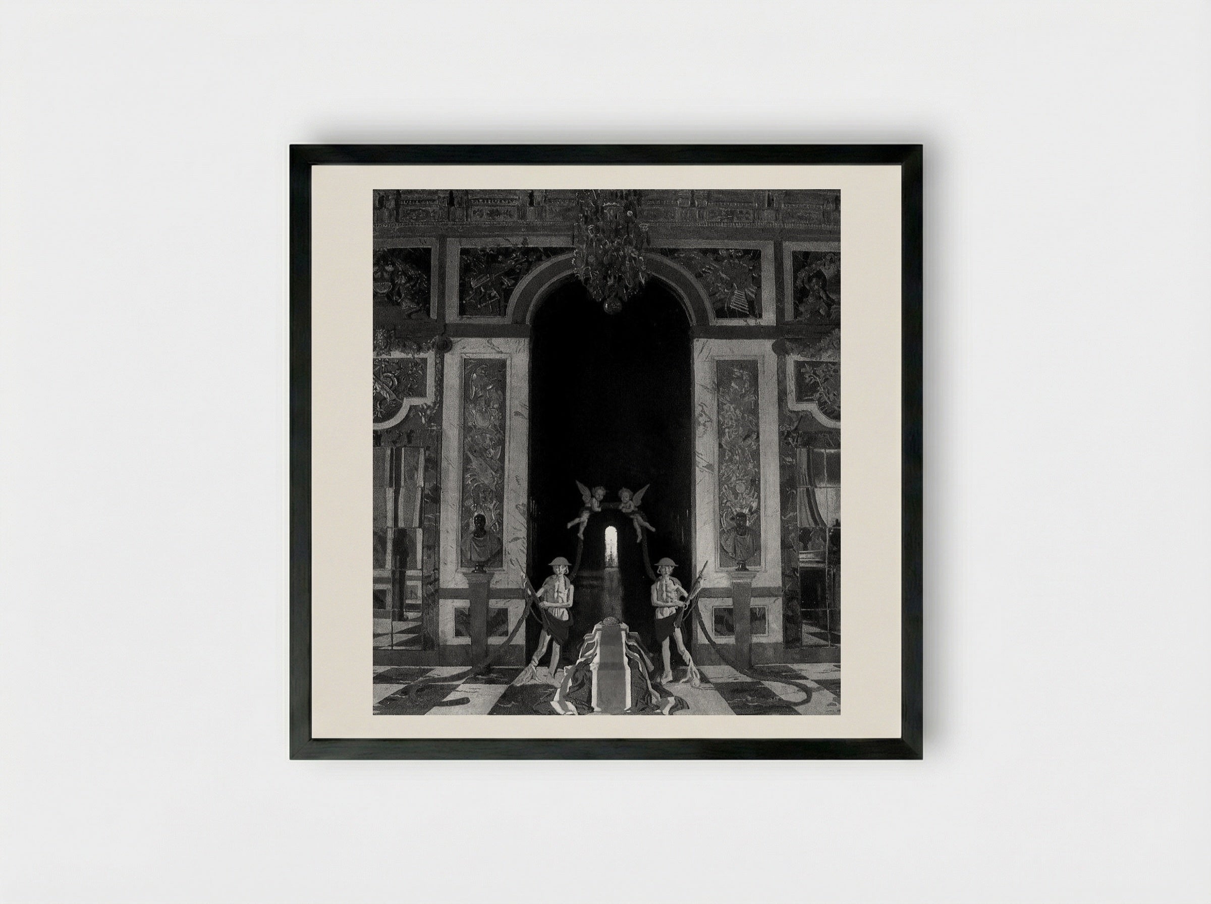 To the Unknown British Soldier in France - William Orpen - Framed Print Black