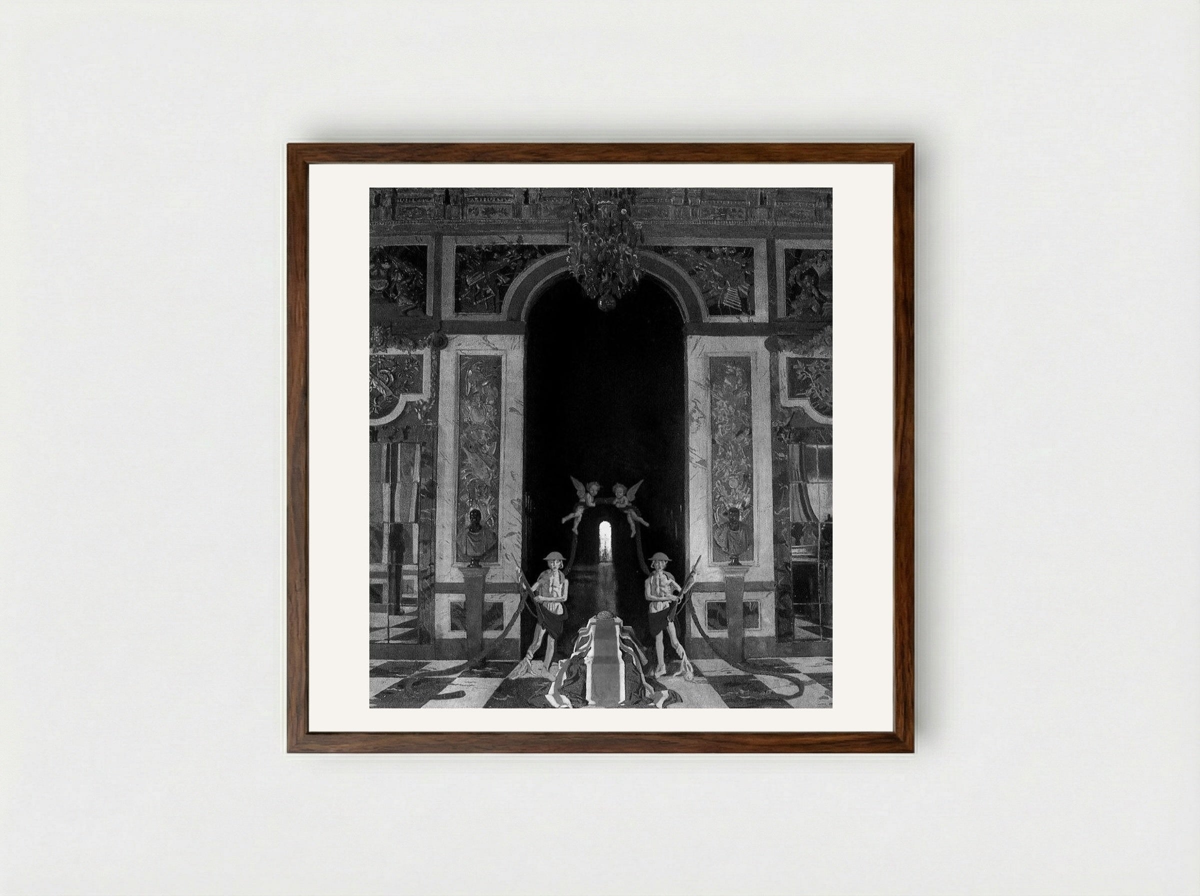 To the Unknown British Soldier in France - William Orpen - Framed Print Dark Wood