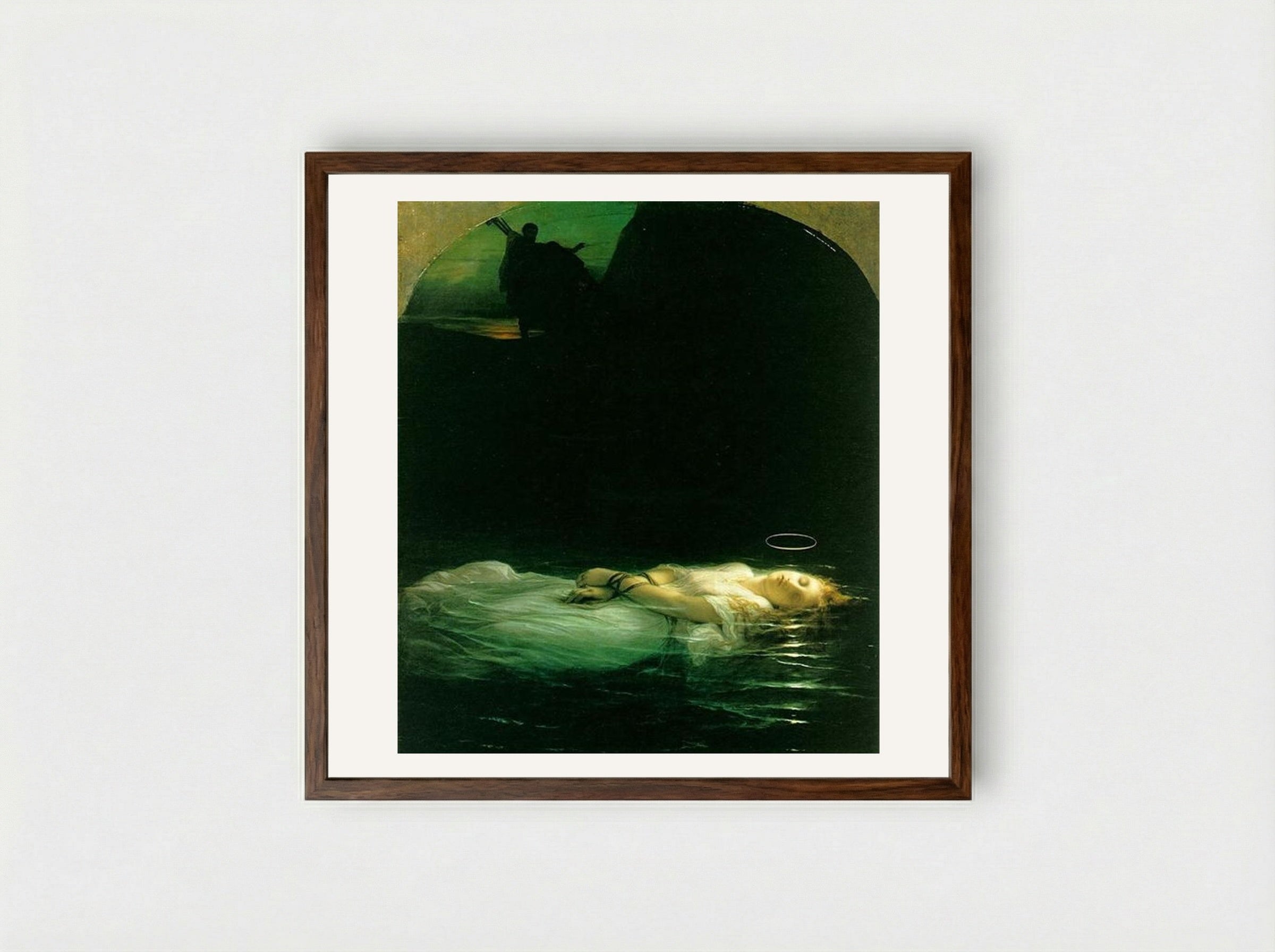 The Young Martyr - Paul Delaroche - Framed Print Dark Wood