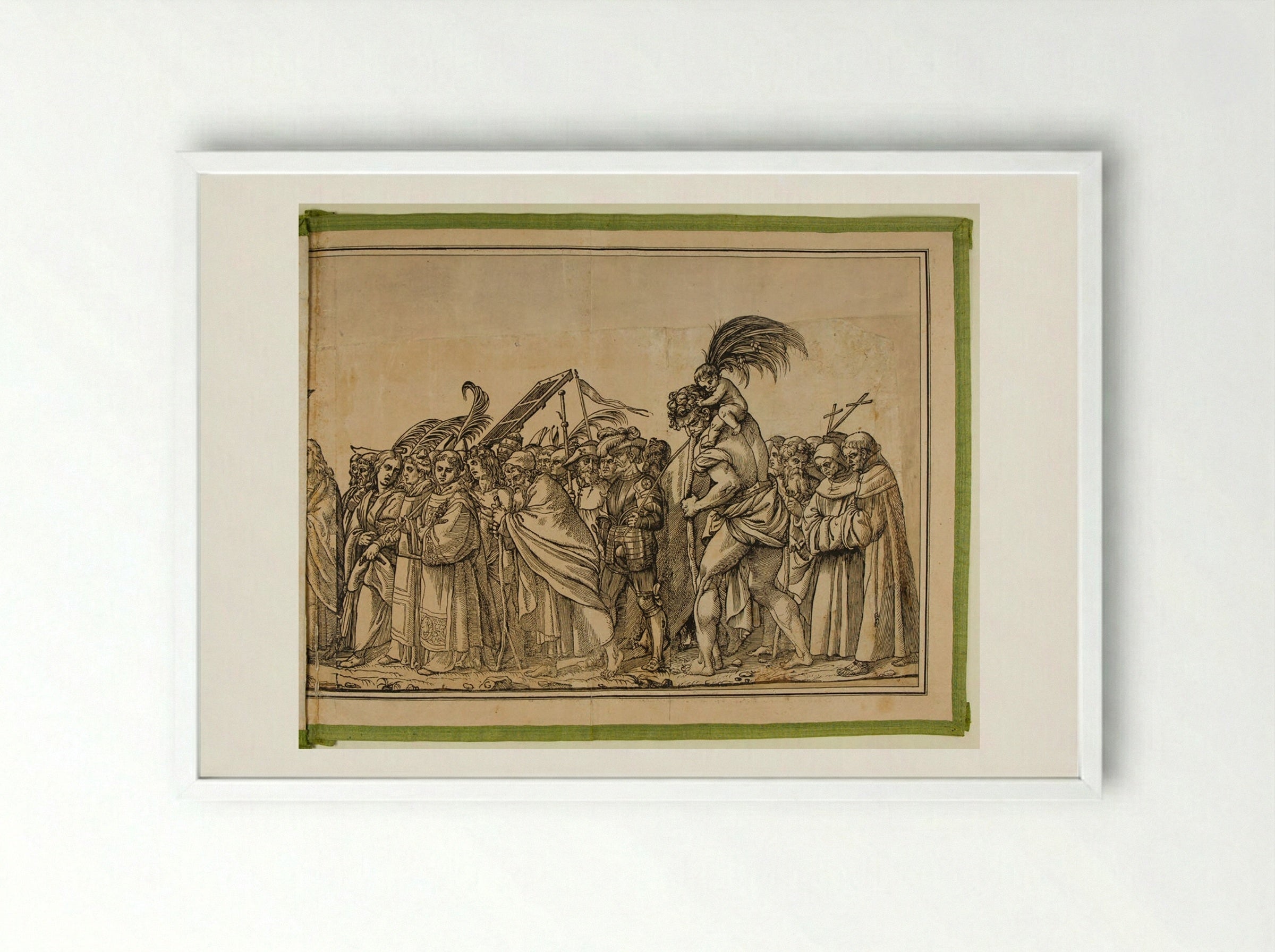 Triumph of Christ - Andrea Andreani - Framed Print White
