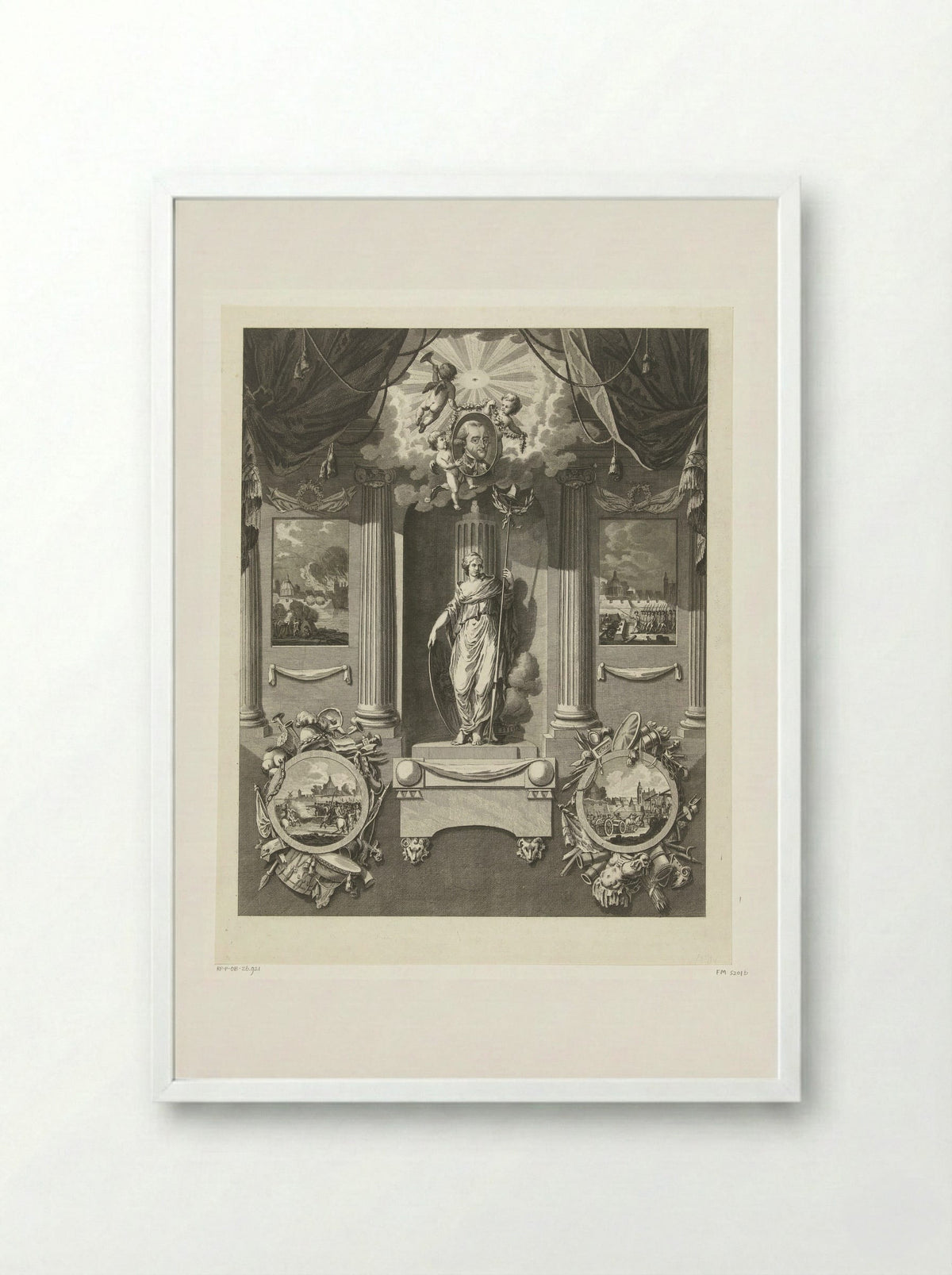 Monument voor Carel van Boetzelaer - Cornelis Brouwer - Framed Print White