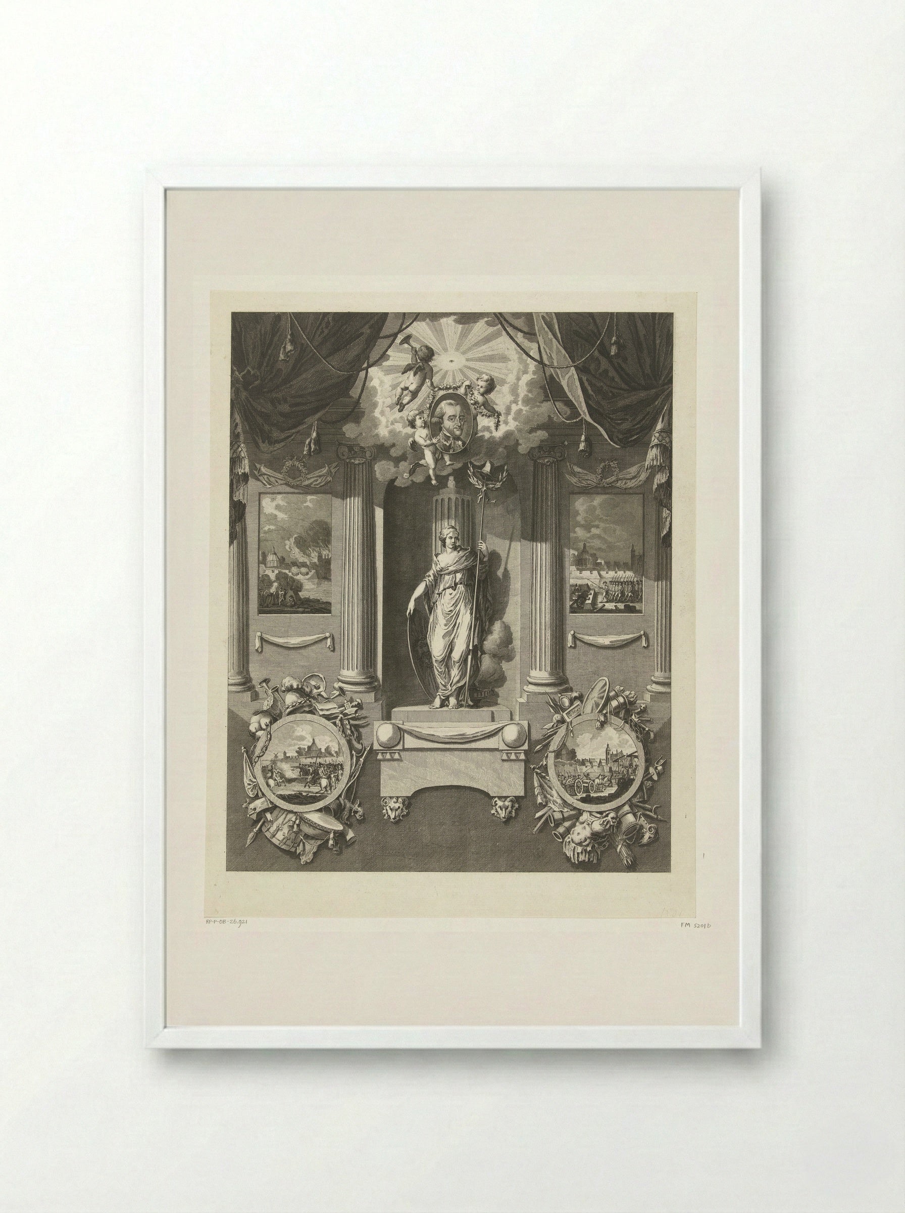 Monument voor Carel van Boetzelaer - Cornelis Brouwer - Framed Print White