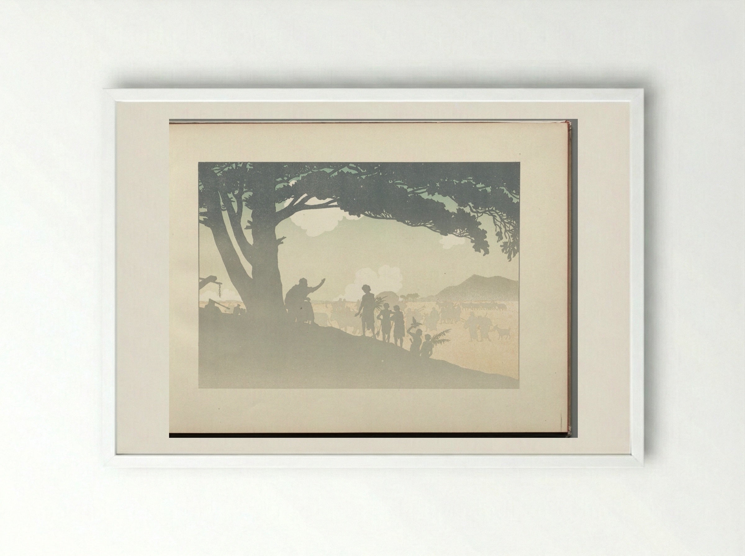 The Prodigal Son: page 11 - Henri Rivière - Framed Print White