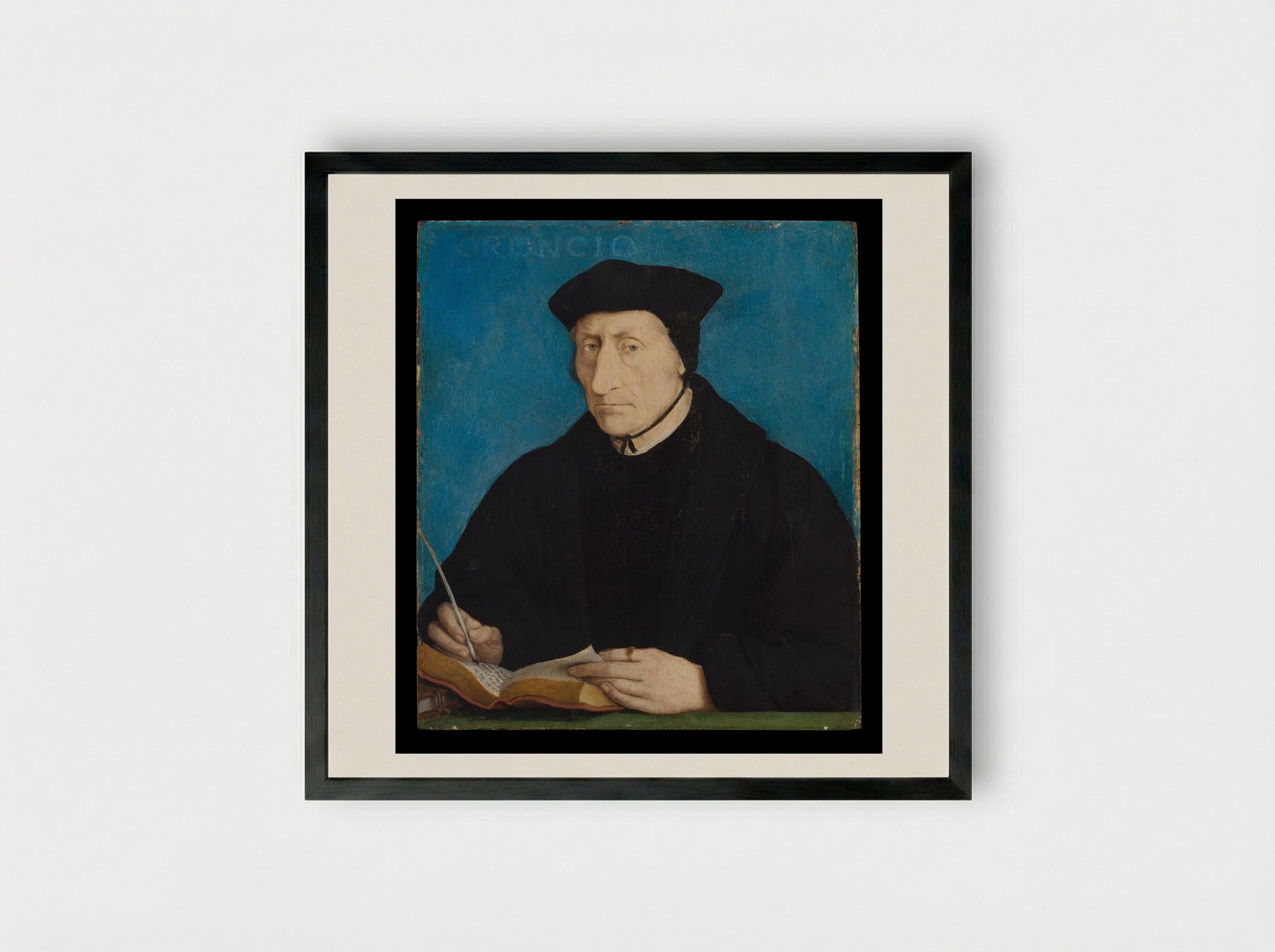 Guillaume Budé - Jean Clouet - Framed Print Black