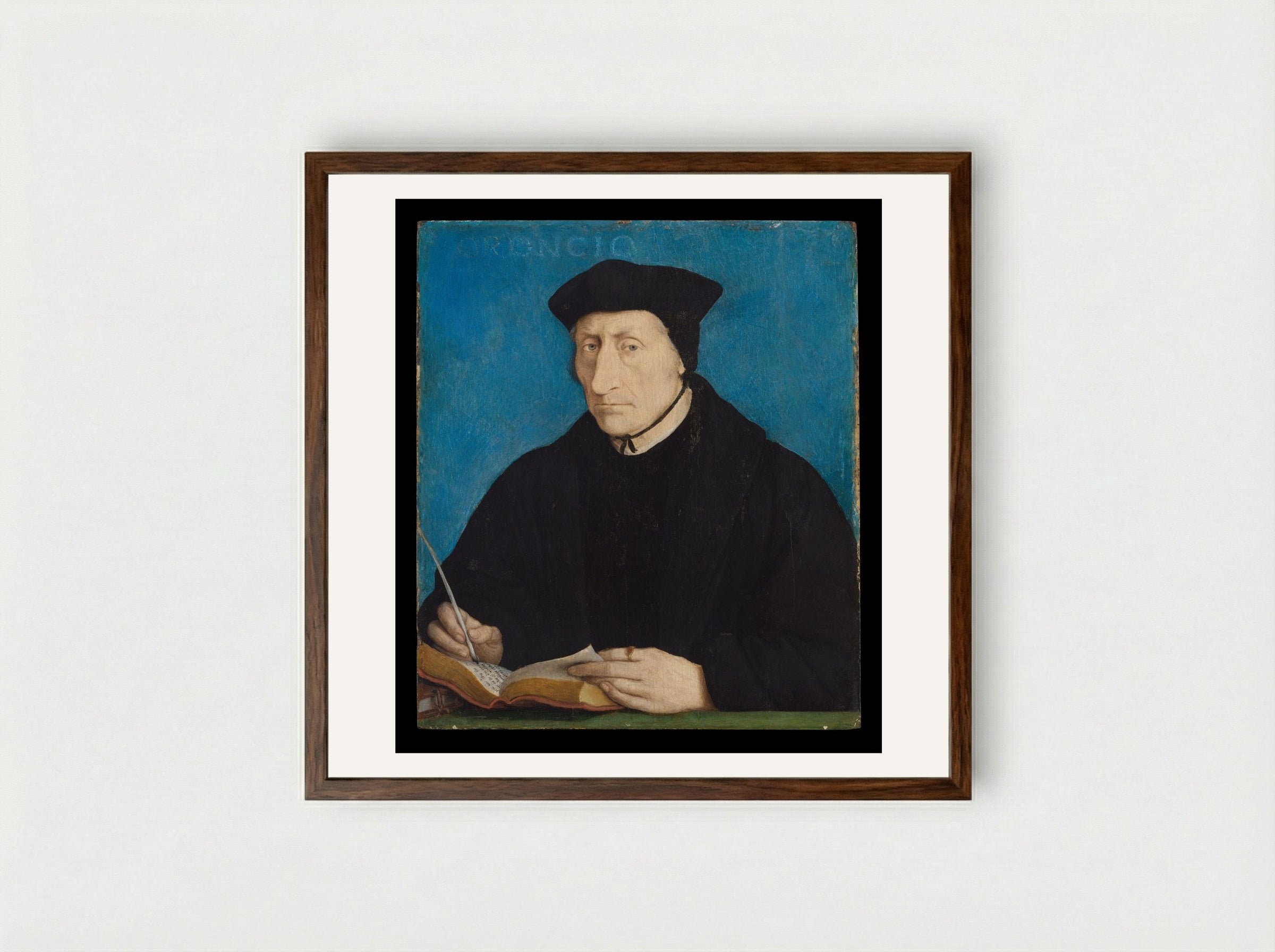 Guillaume Budé - Jean Clouet - Framed Print Dark Wood
