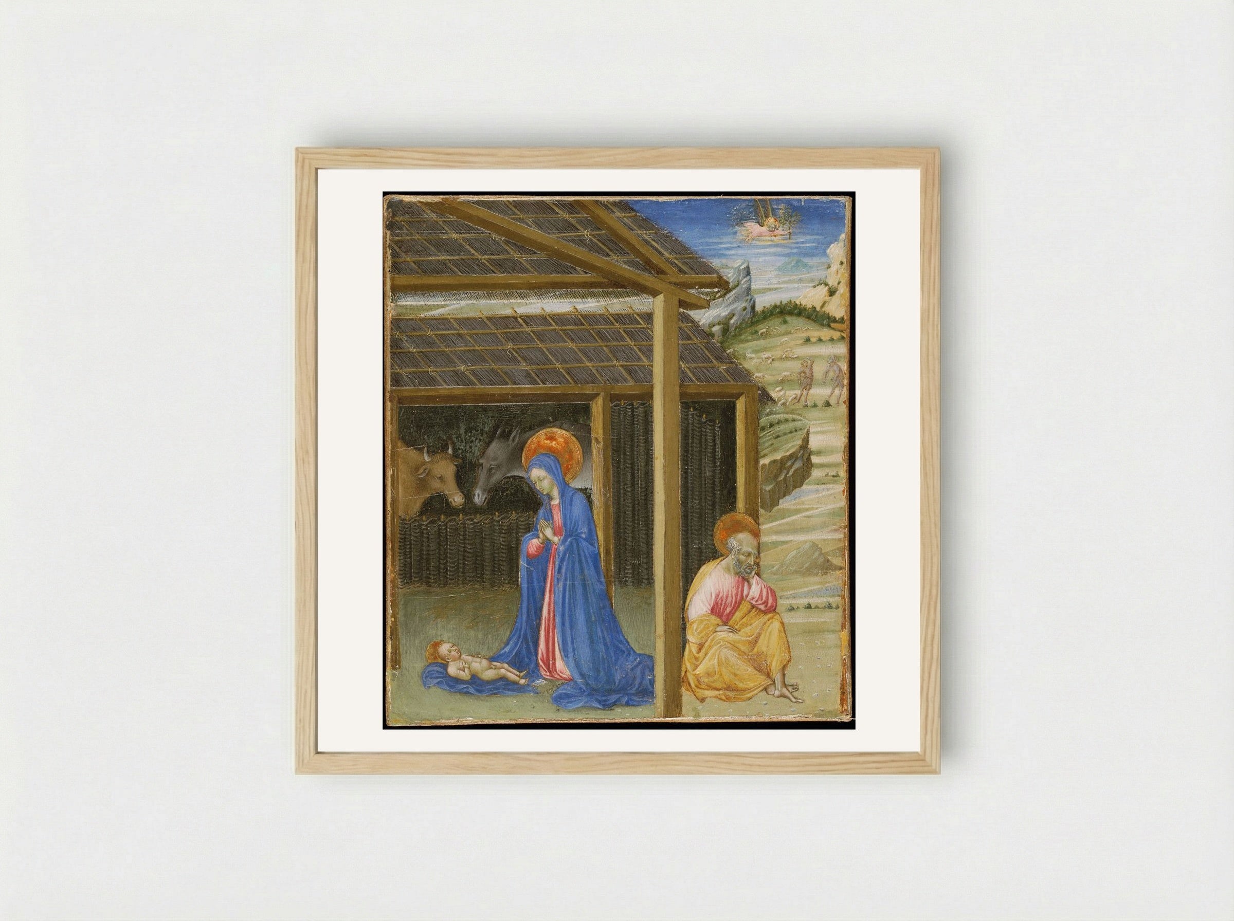 The Nativity - Giovanni di Paolo - Framed Print Wood