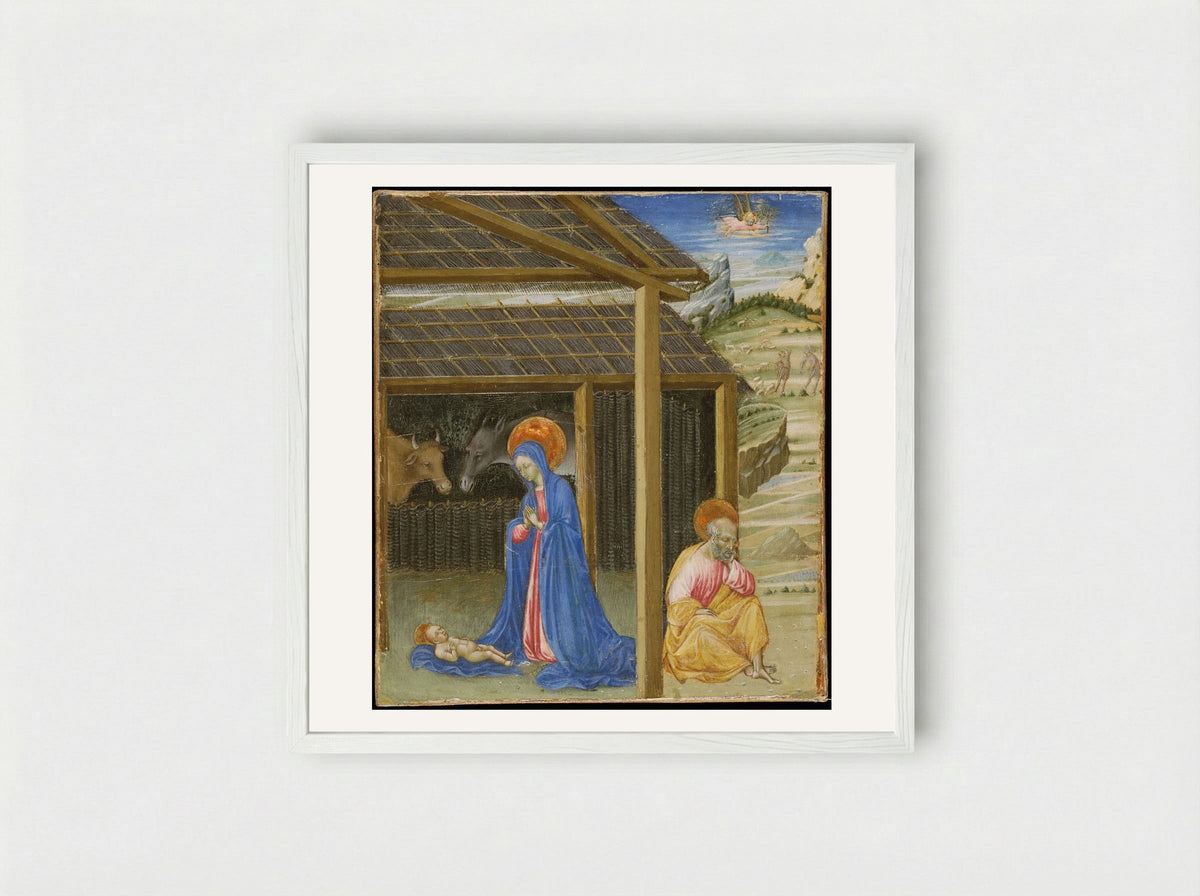 The Nativity - Giovanni di Paolo - Framed Print White