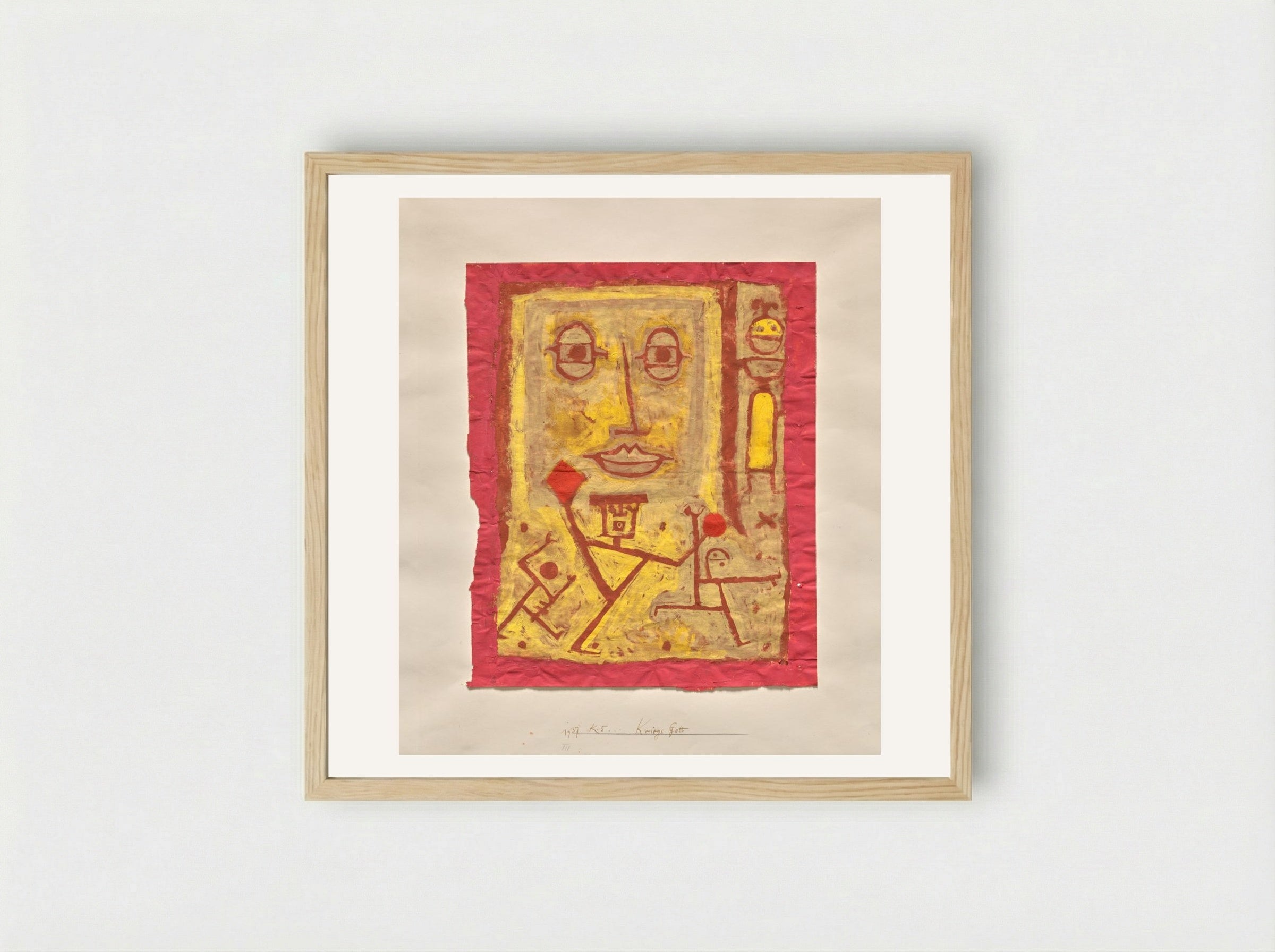 God of War (Kriegs-Gott) - Paul Klee - Framed Print Wood