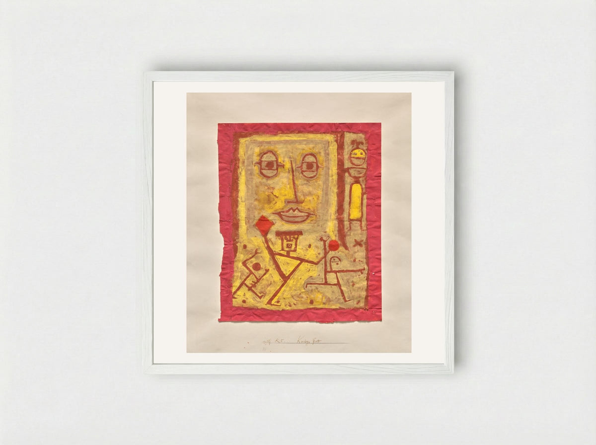 God of War (Kriegs-Gott) - Paul Klee - Framed Print White