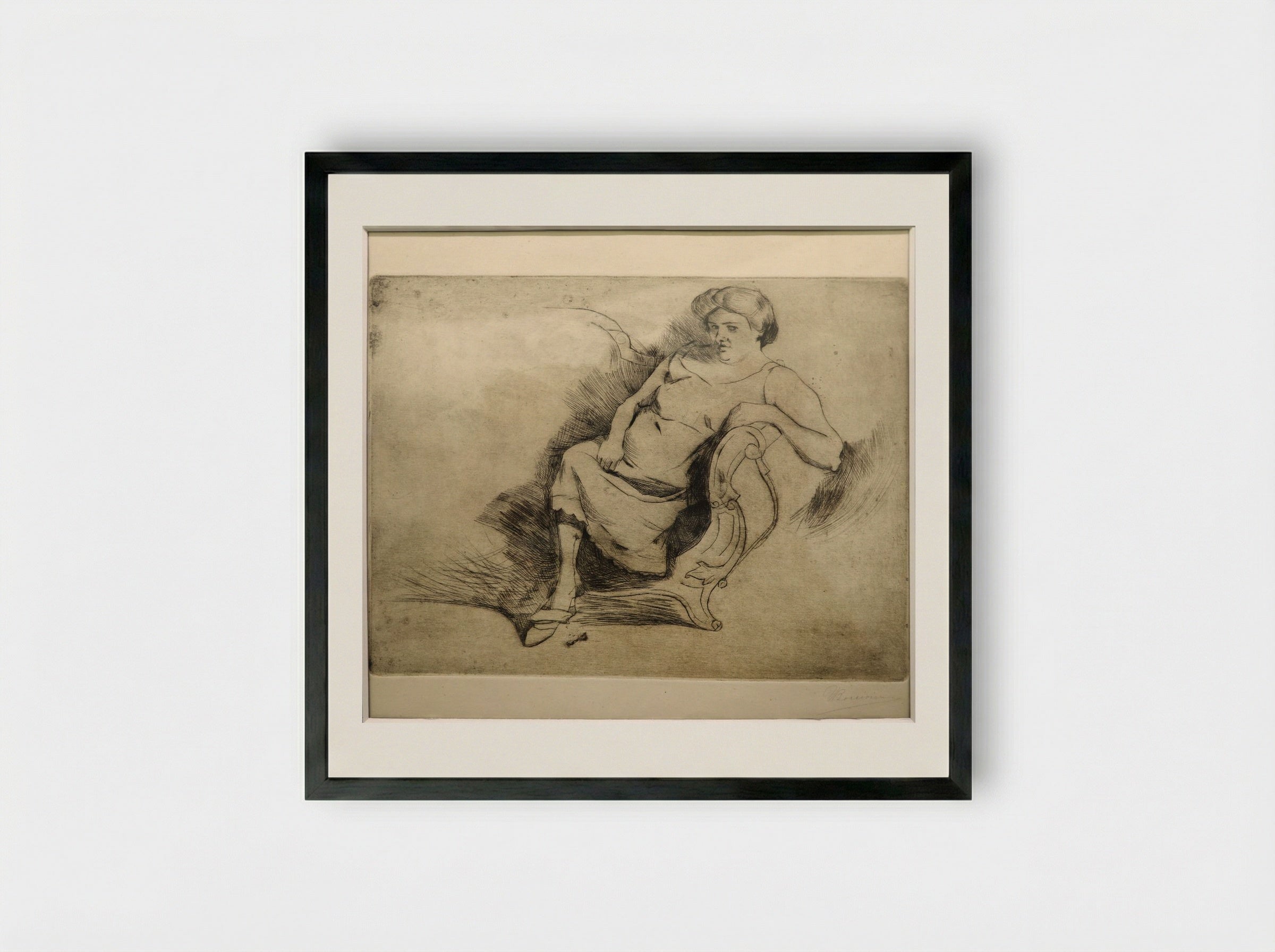 Gisella - Umberto Boccioni - Framed Print Black