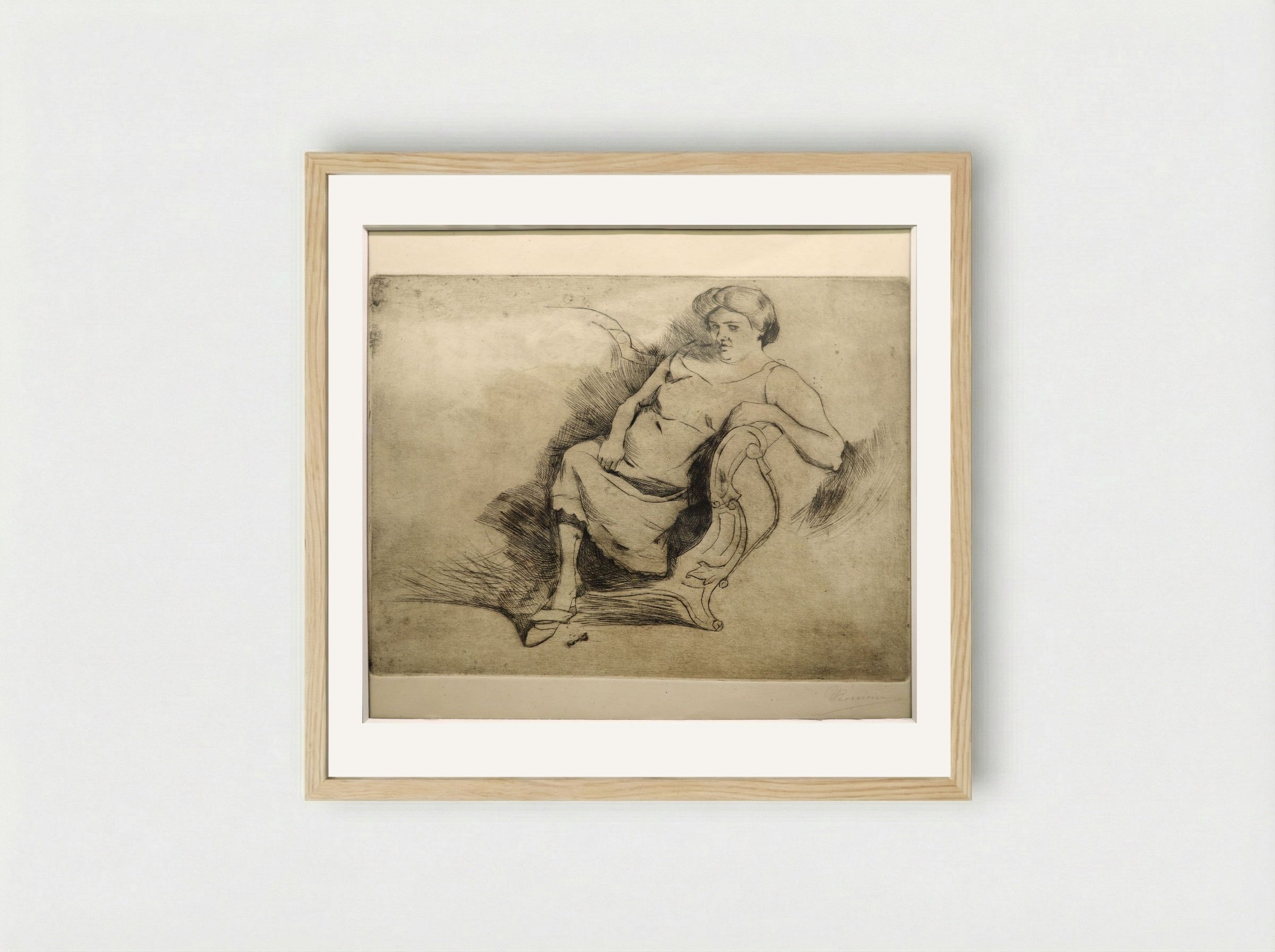 Gisella - Umberto Boccioni - Framed Print Wood