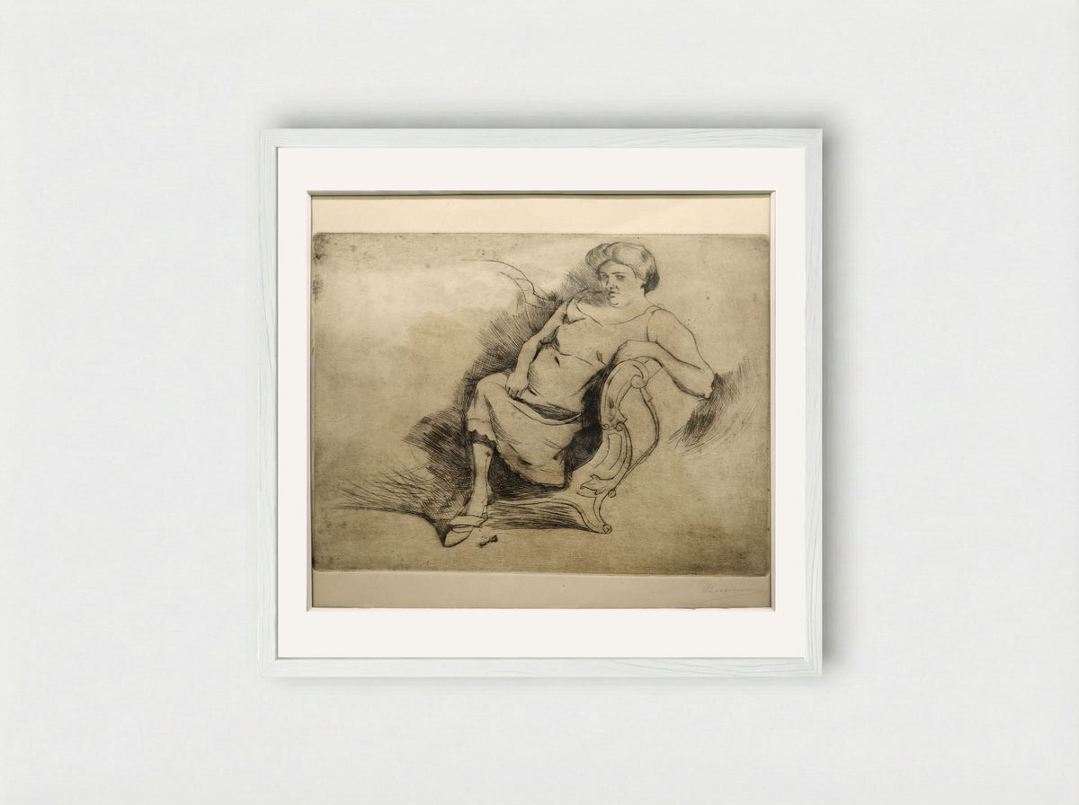 Gisella - Umberto Boccioni - Framed Print White