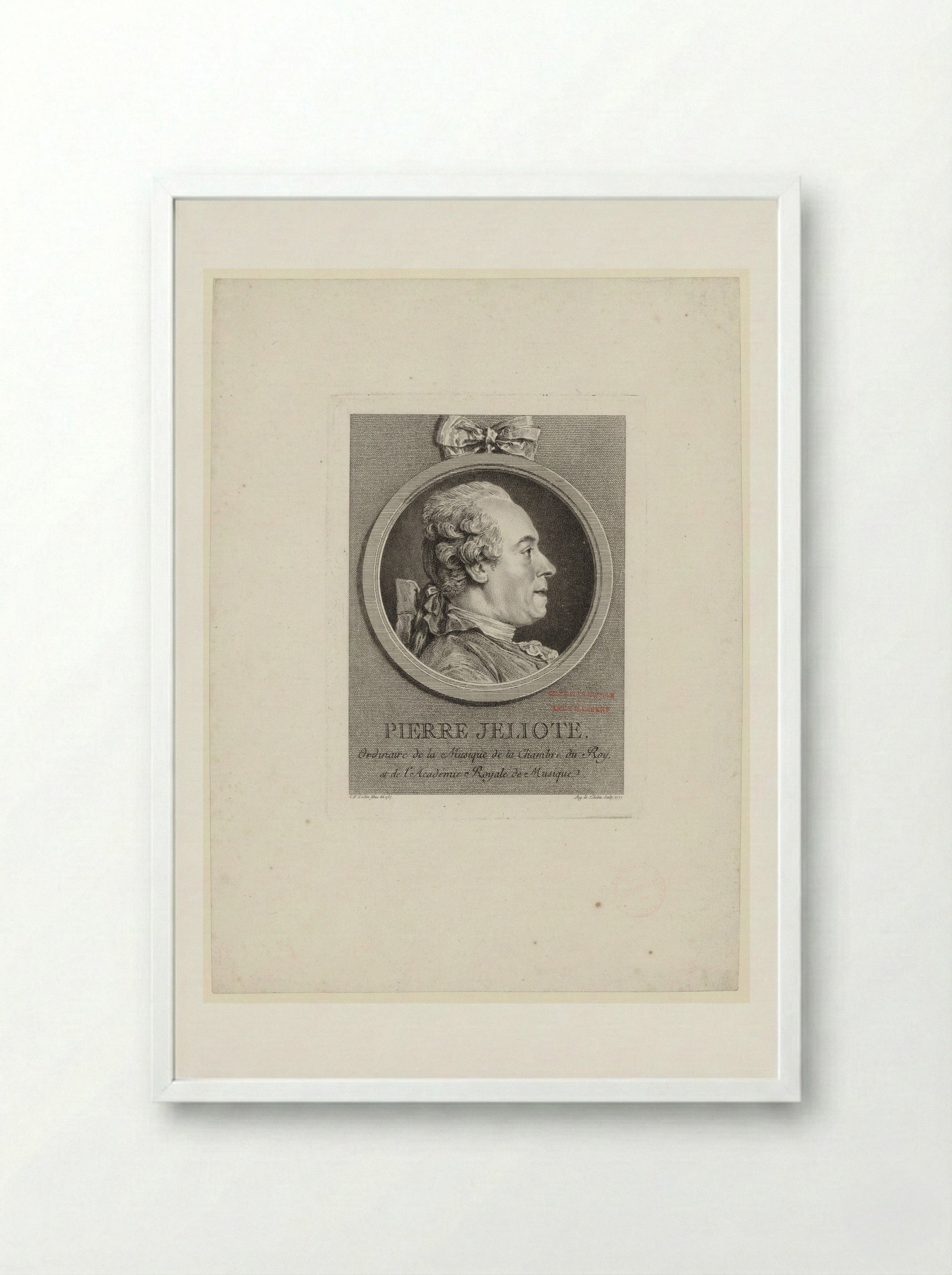 Pierre Jeliote - Augustin de Saint-Aubin - Framed Print White