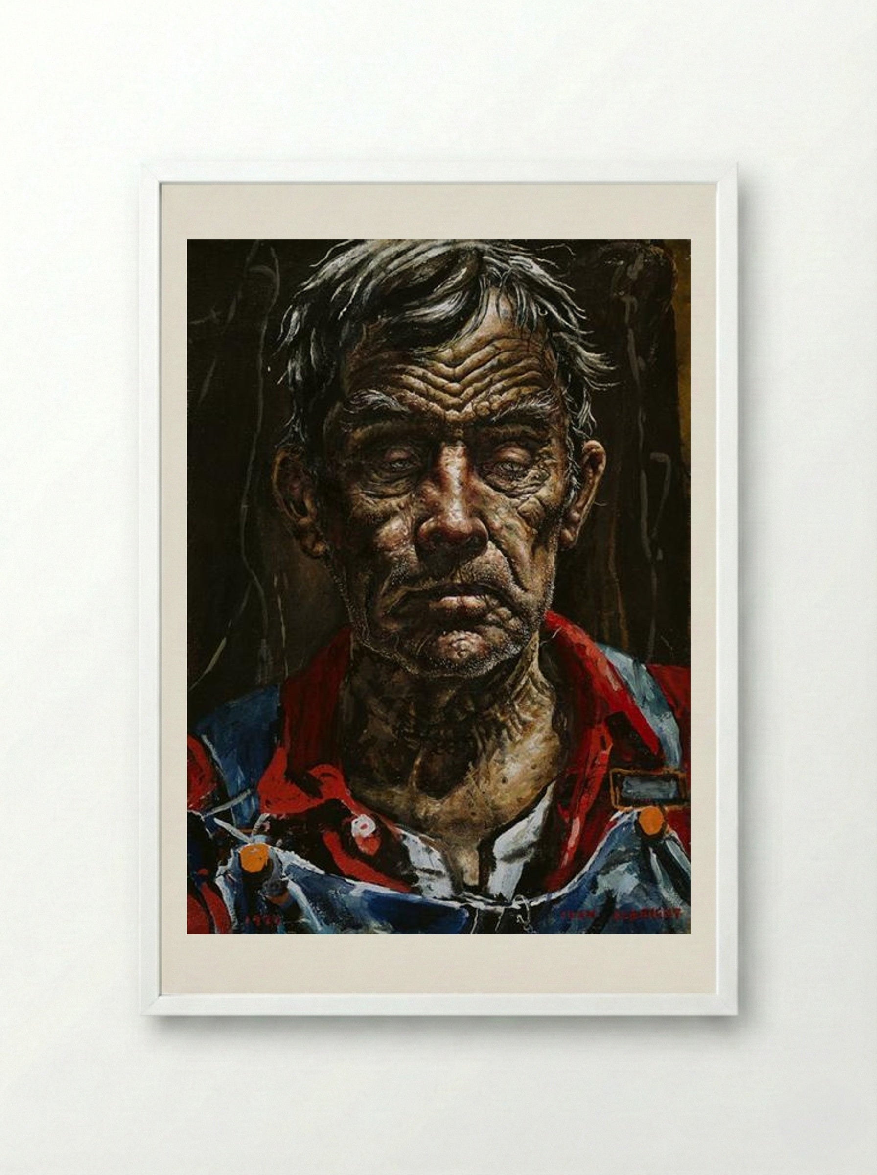 A Face from Georgia - Ivan Albright - Framed Print White