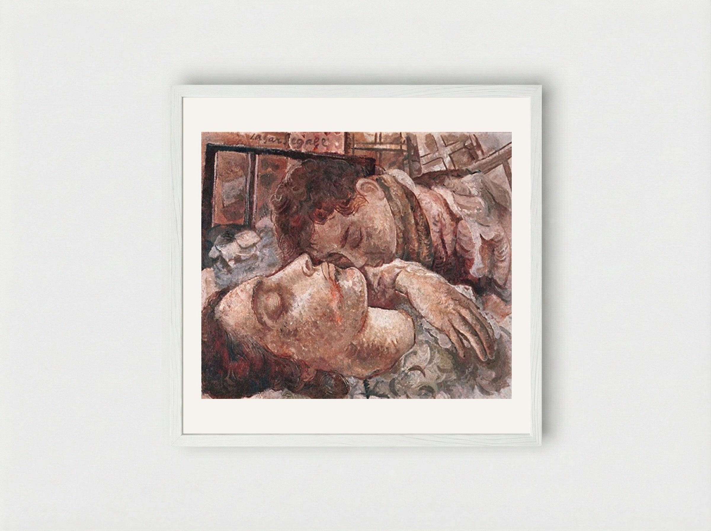 Mãe Morta - Lasar Segall - Framed Print White