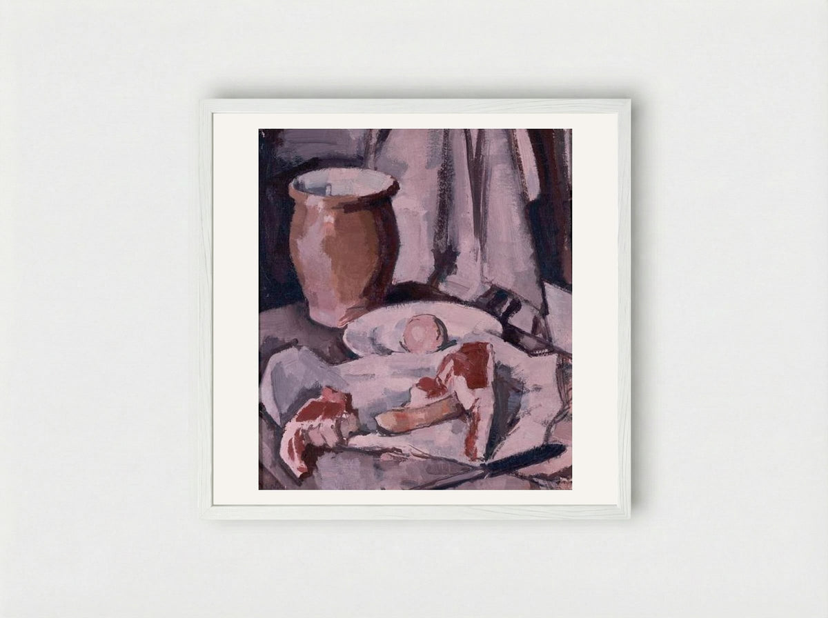 Chops - Samuel Peploe - Framed Print White