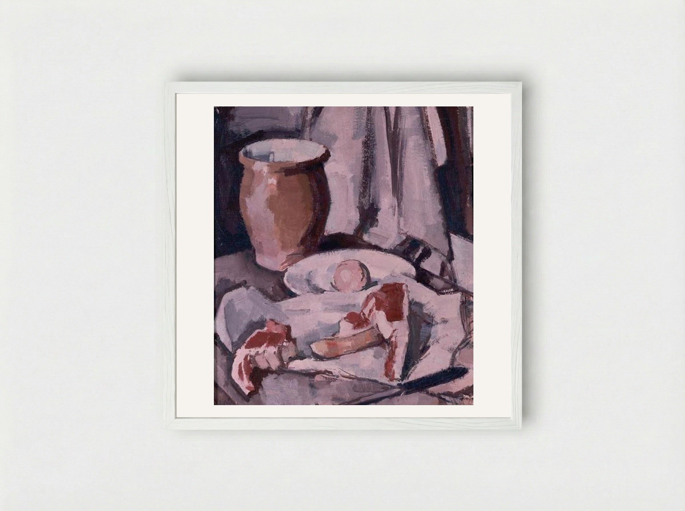 Chops - Samuel Peploe - Framed Print White