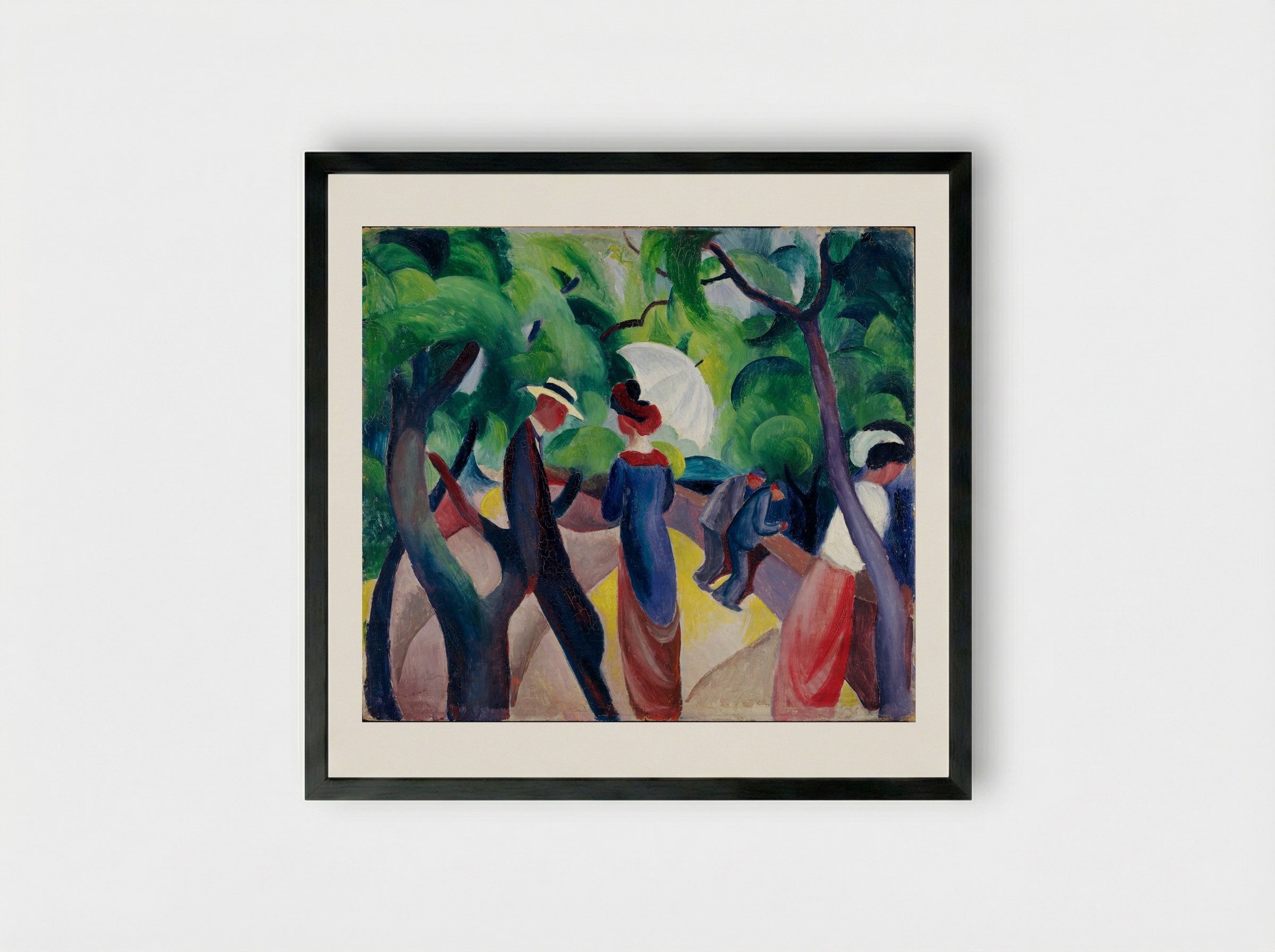 Promenade - August Macke - Framed Print Black