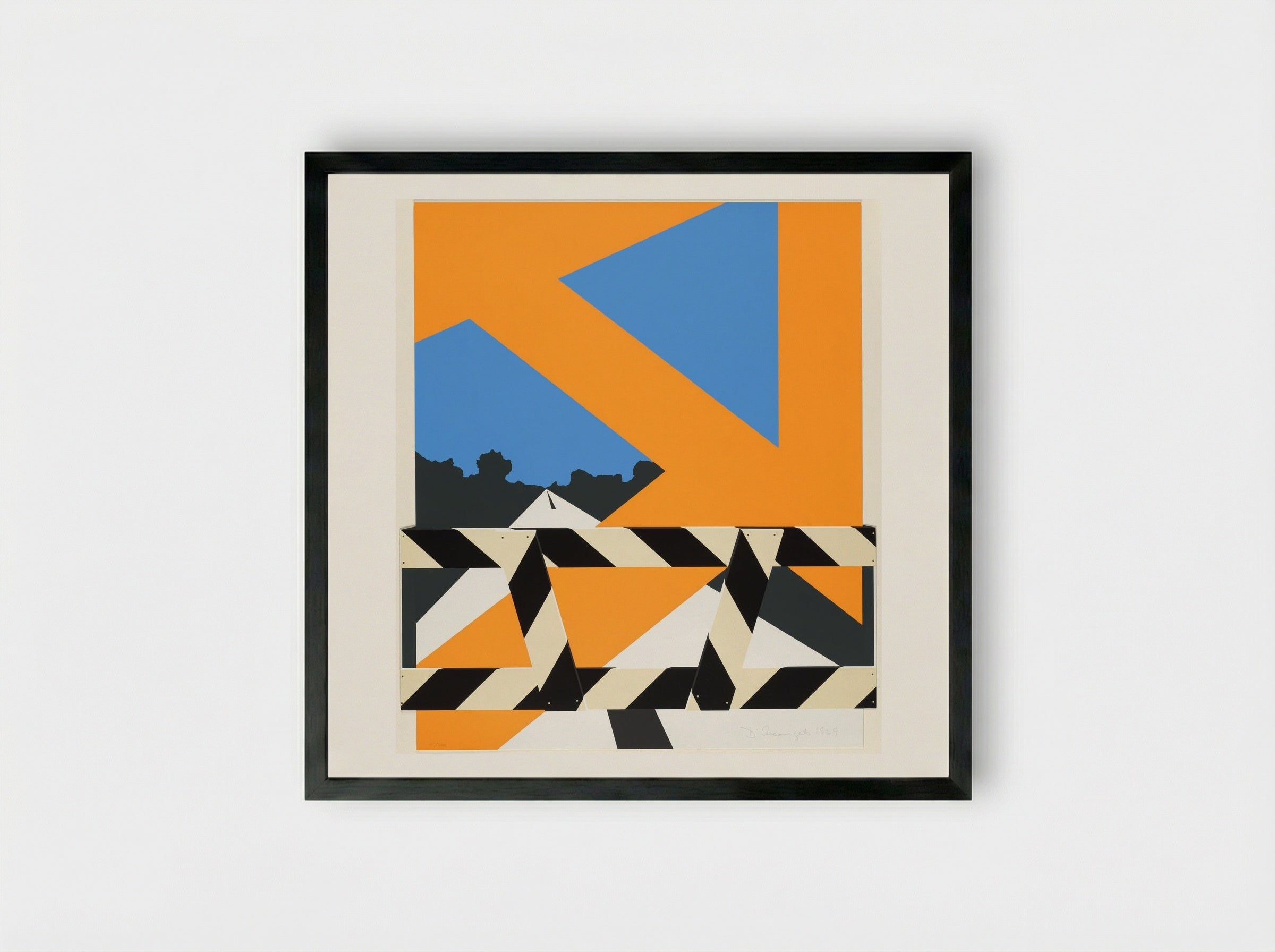 Bridge Barrier - Allan D'Arcangelo - Framed Print Black