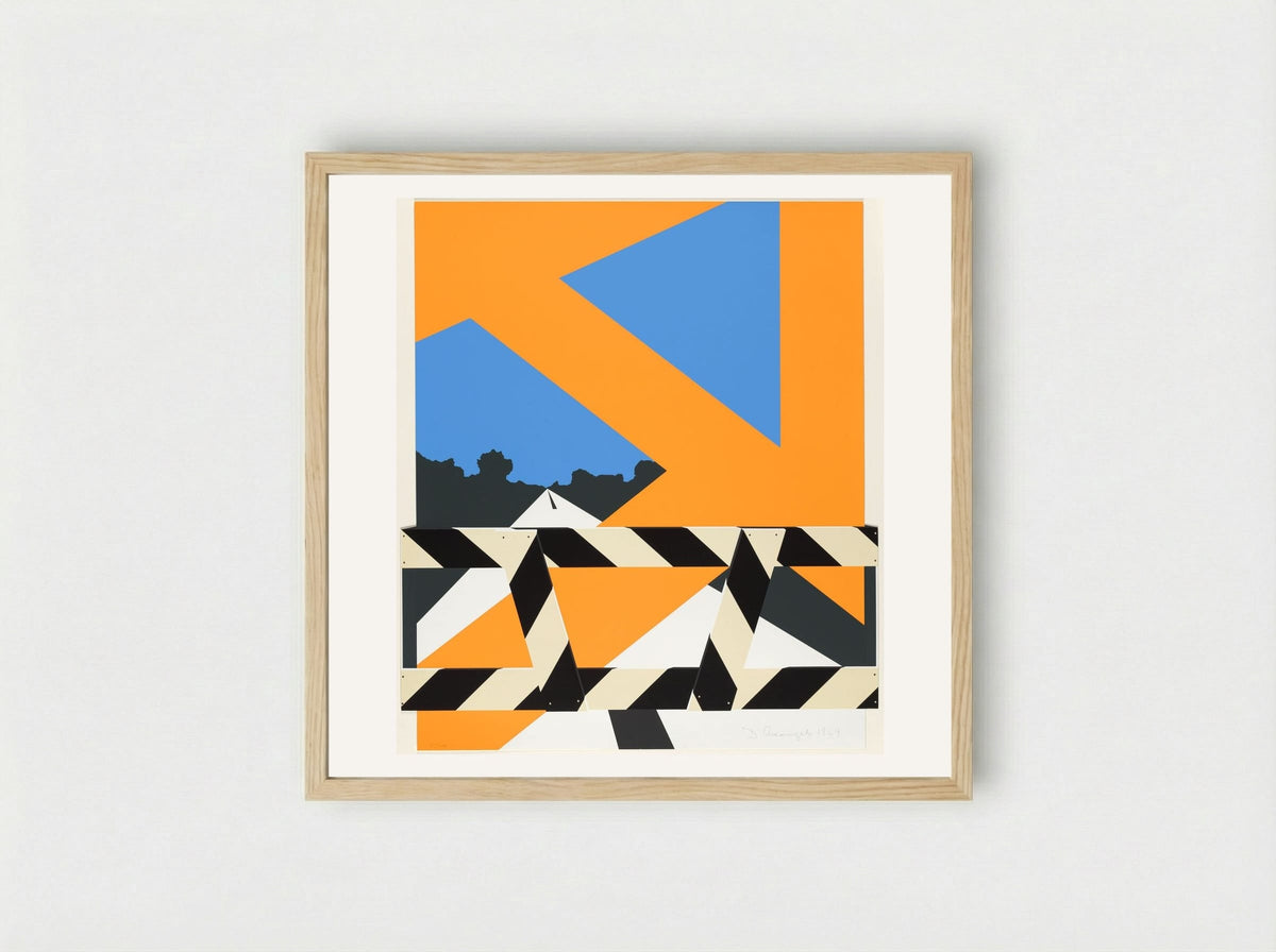 Bridge Barrier - Allan D'Arcangelo - Framed Print Wood