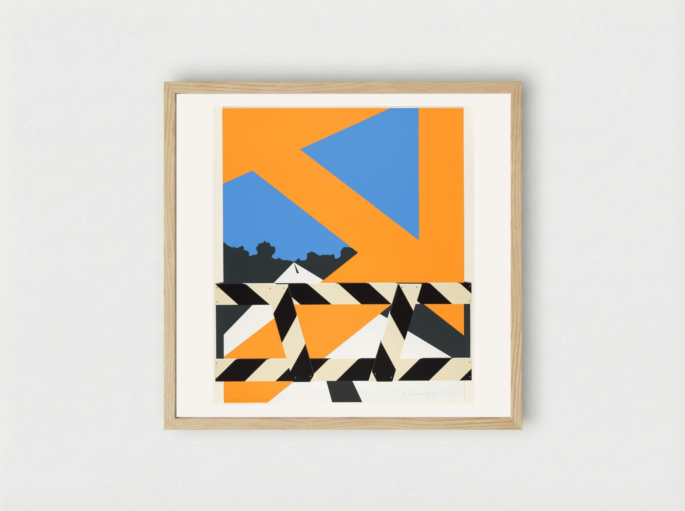 Bridge Barrier - Allan D'Arcangelo - Framed Print Wood