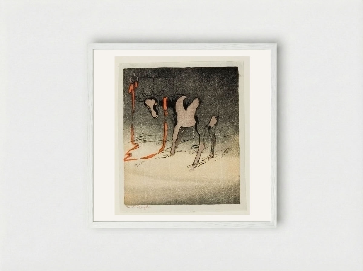 The Red Tether - Mabel Royds - Framed Print White