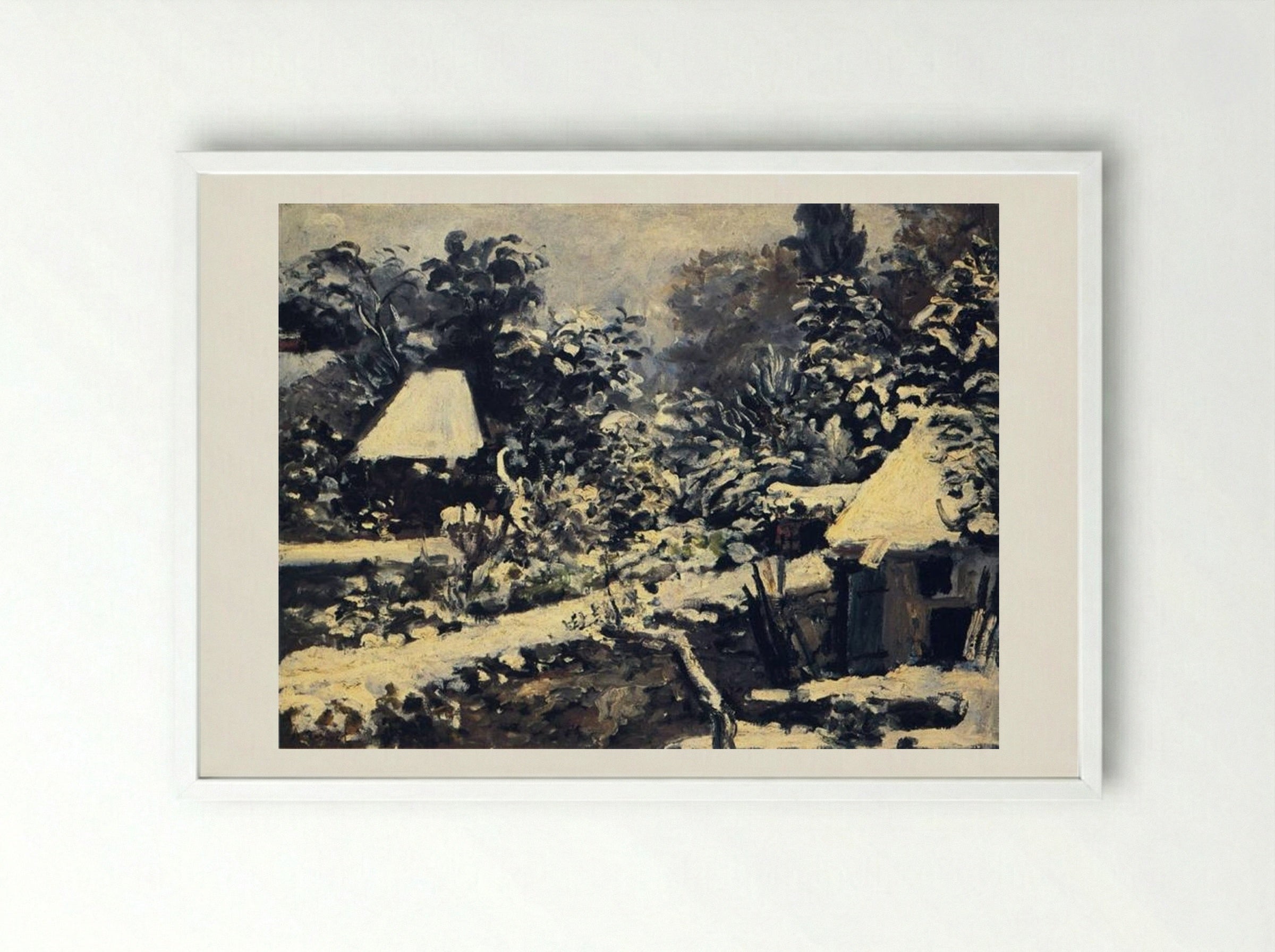 Landscape near Menton - Pierre-Auguste Renoir - Framed Print White