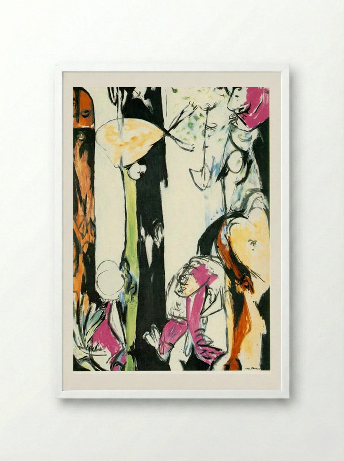 Easter and the Totem - Jackson Pollock - Framed Print White