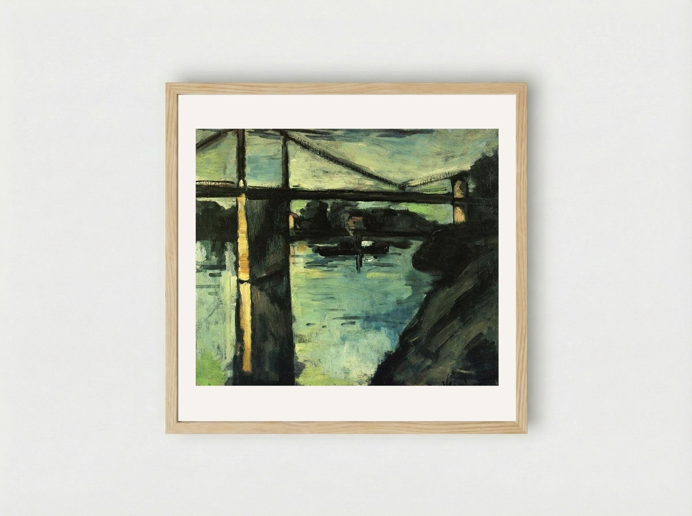 The Pont de Chatou - Maurice de Vlaminck - Framed Print Wood