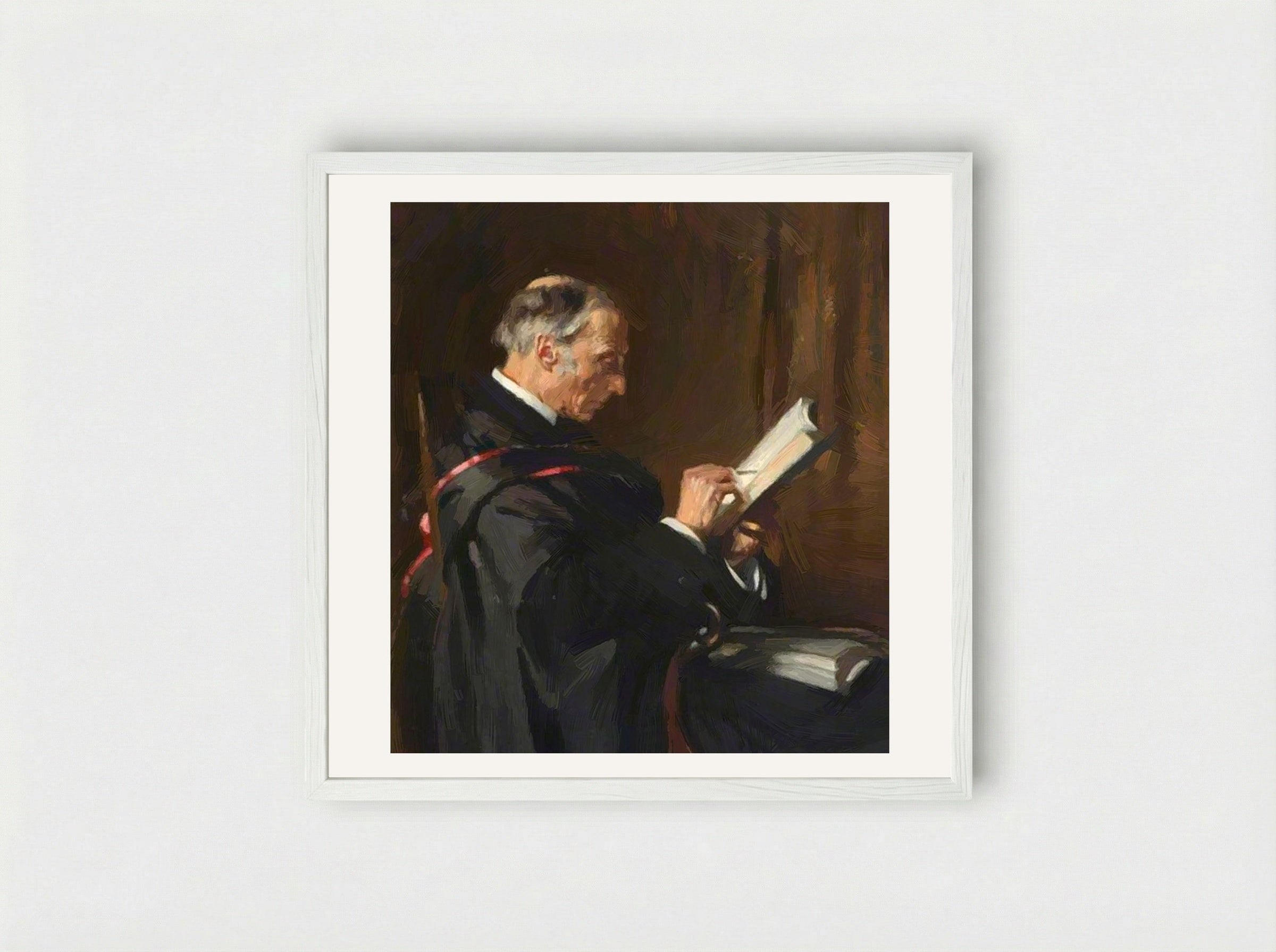 Charles Buller Heberden, Principal - William Orpen - Framed Print White
