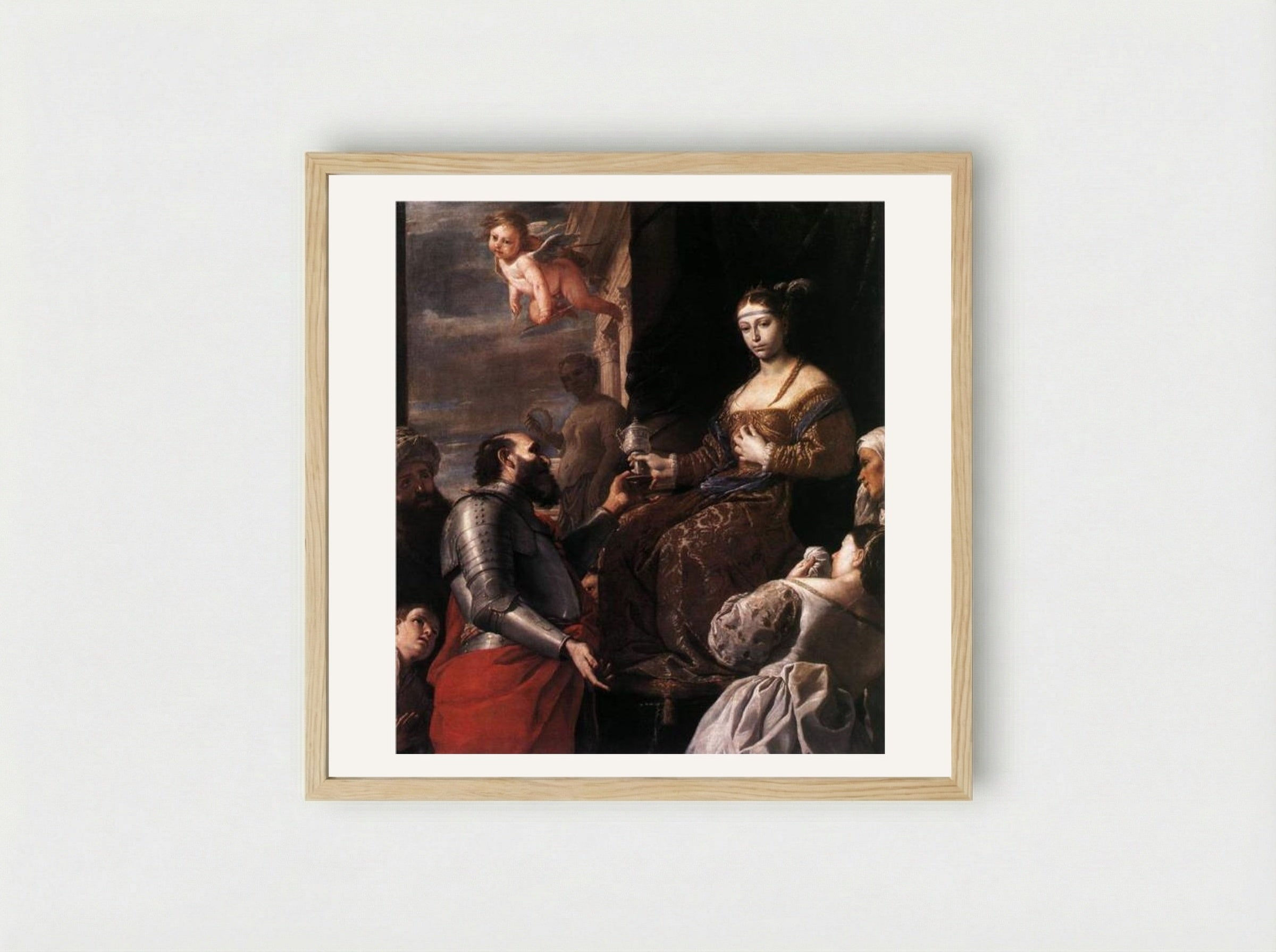 Sophonisba Receiving the Goblet - Mattia Preti - Framed Print Wood
