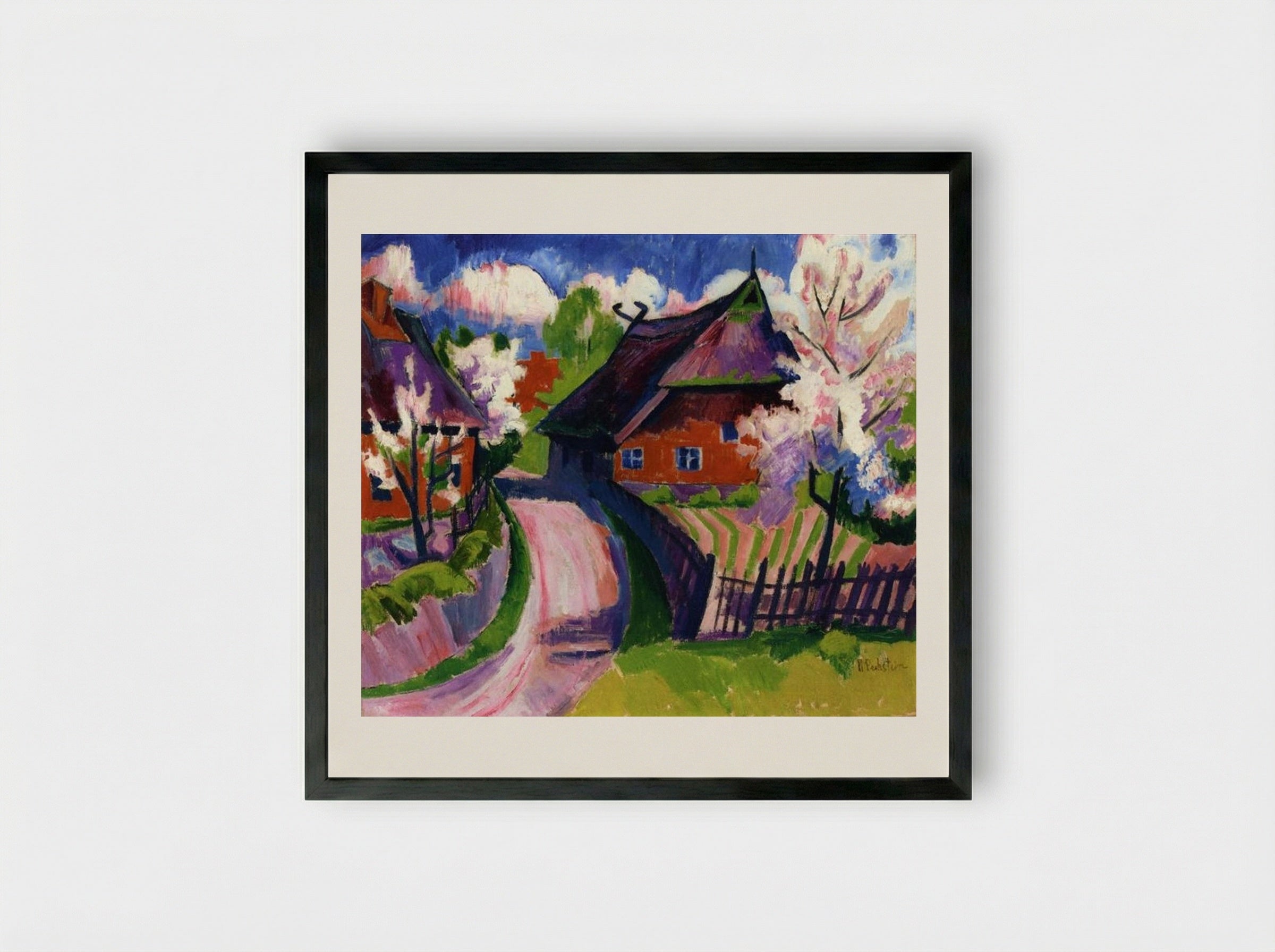 Springtime - Max Pechstein - Framed Print Black