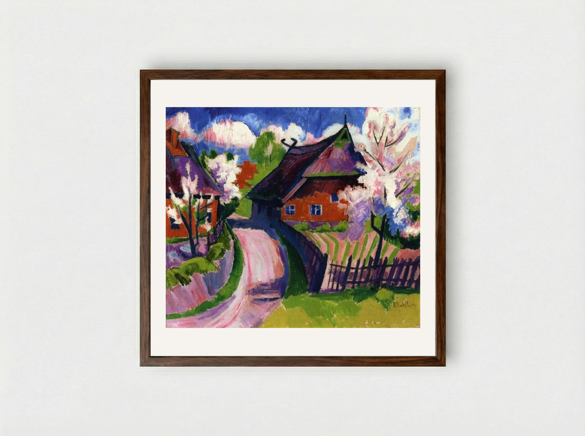 Springtime - Max Pechstein - Framed Print Dark Wood