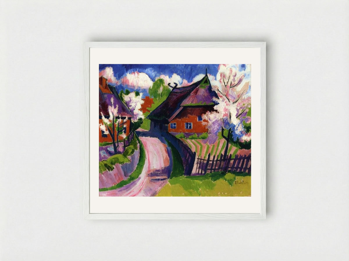 Springtime - Max Pechstein - Framed Print White