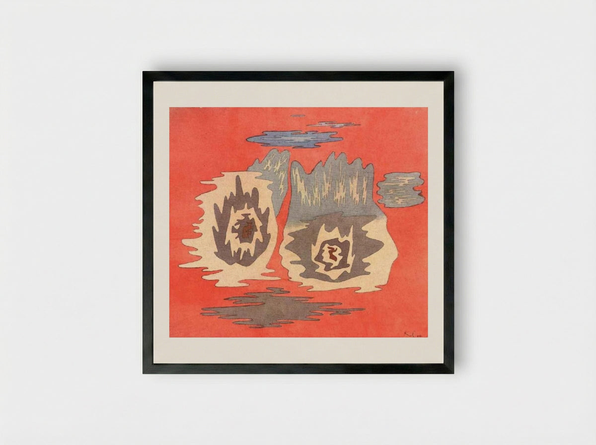 The Place of the Twins - Paul Klee - Framed Print Black