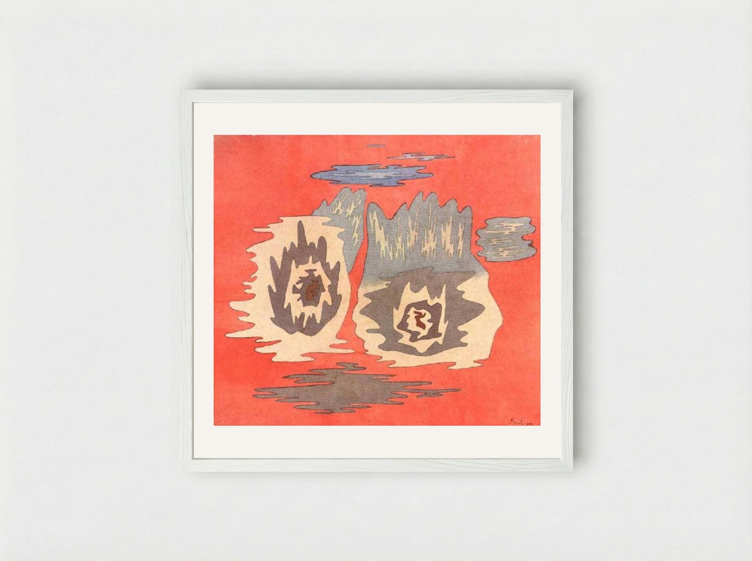 The Place of the Twins - Paul Klee - Framed Print White