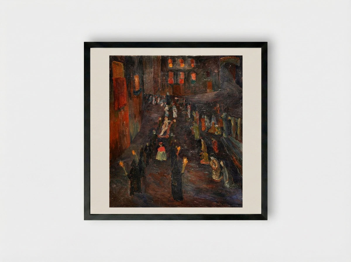 Procession of the Dead Christ - Alberto Burri - Framed Print Black