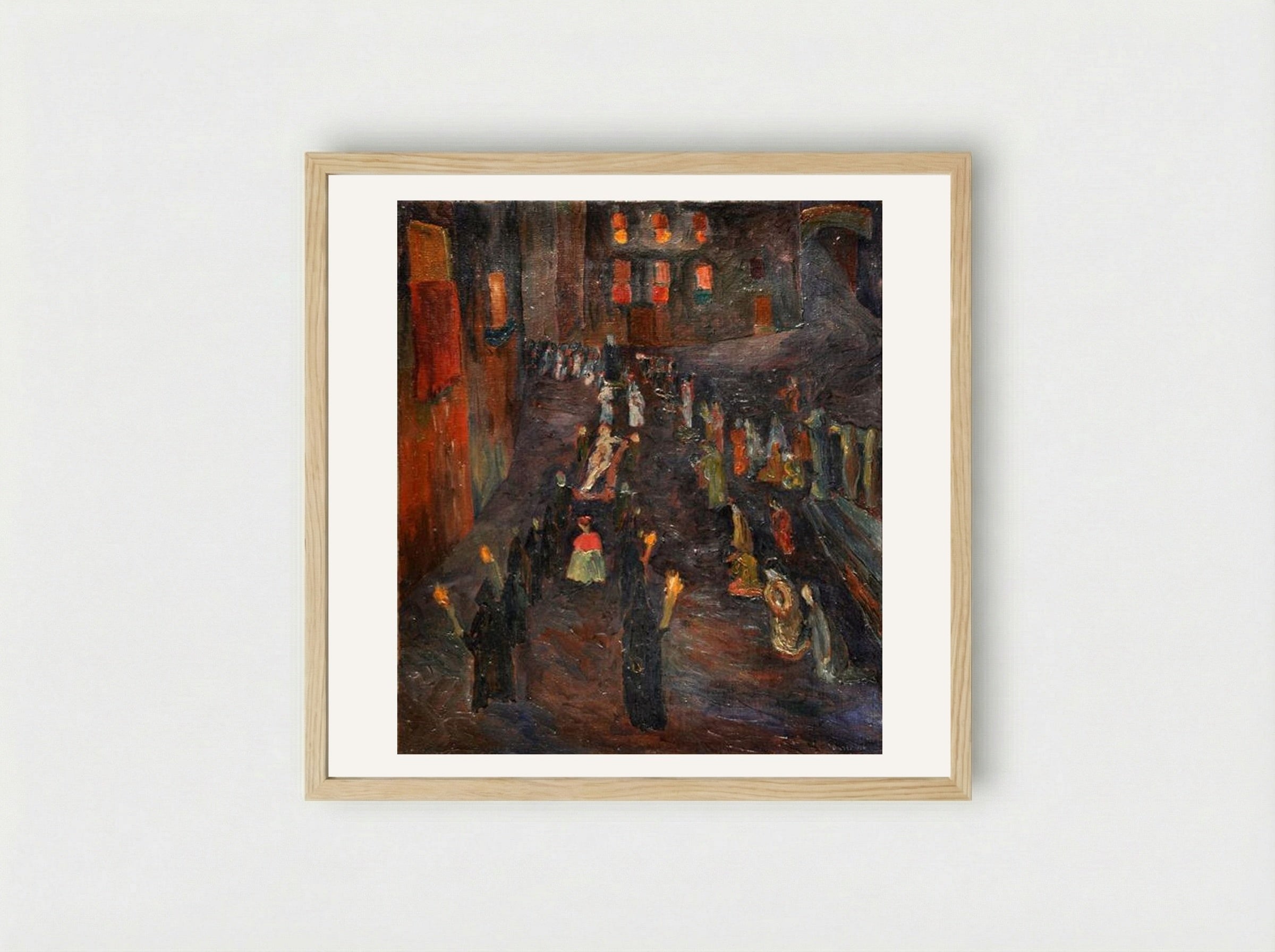 Procession of the Dead Christ - Alberto Burri - Framed Print Wood