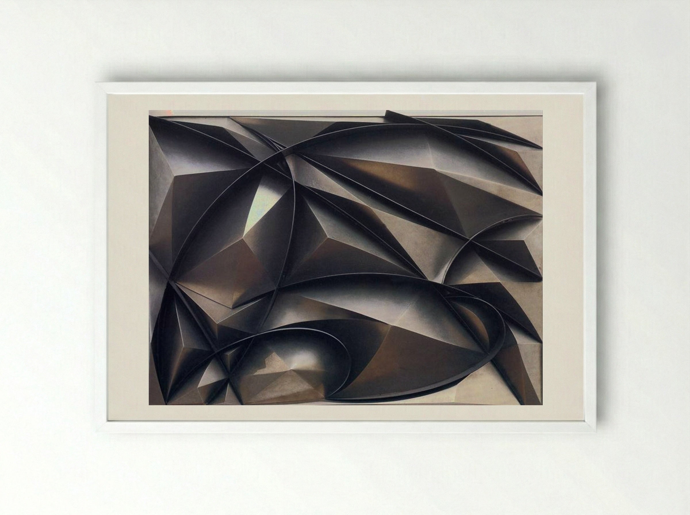 Plastic Ensemble - Giacomo Balla - Framed Print White