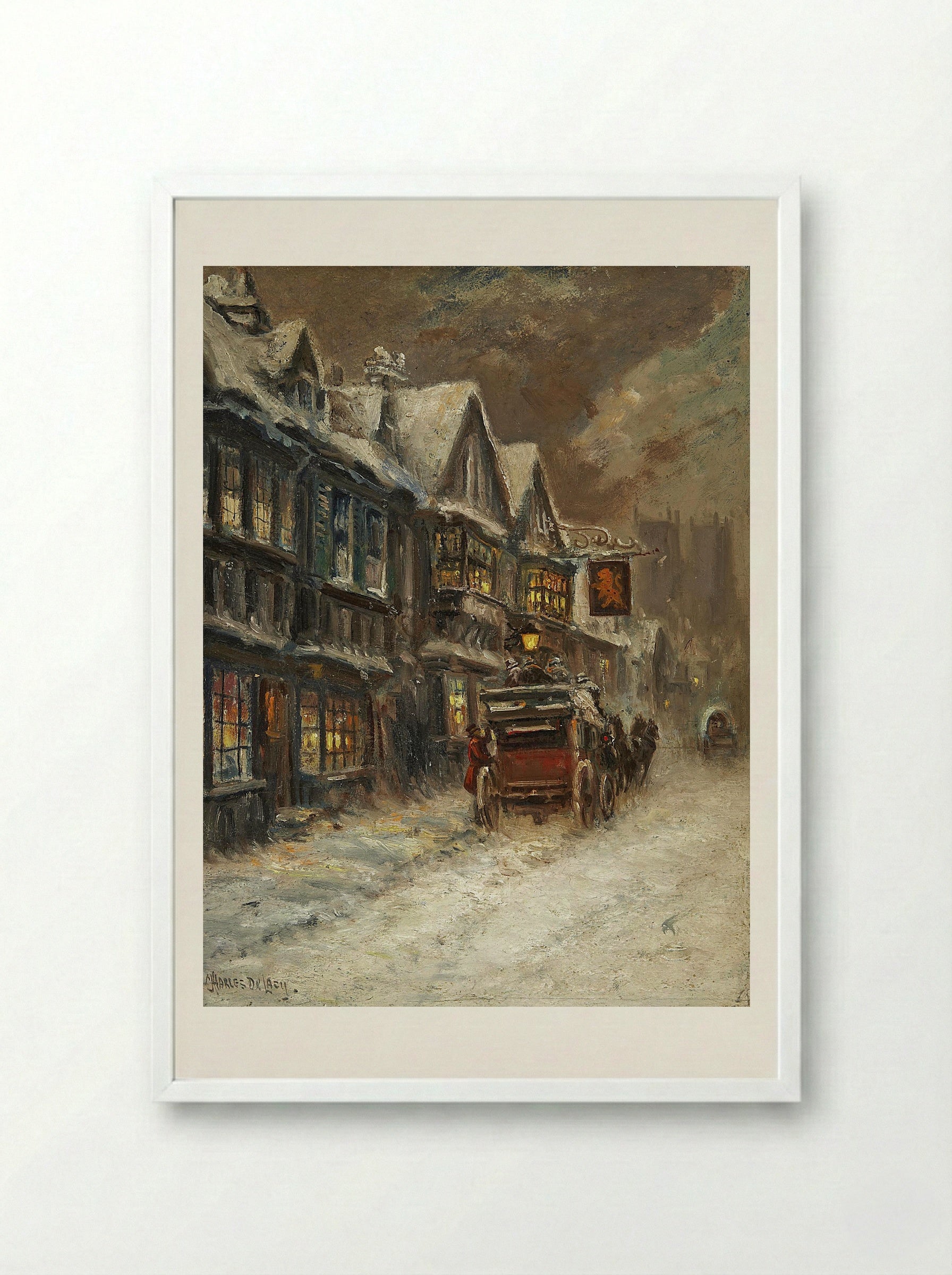 Winter - Charles John de Lacy - Framed Print White