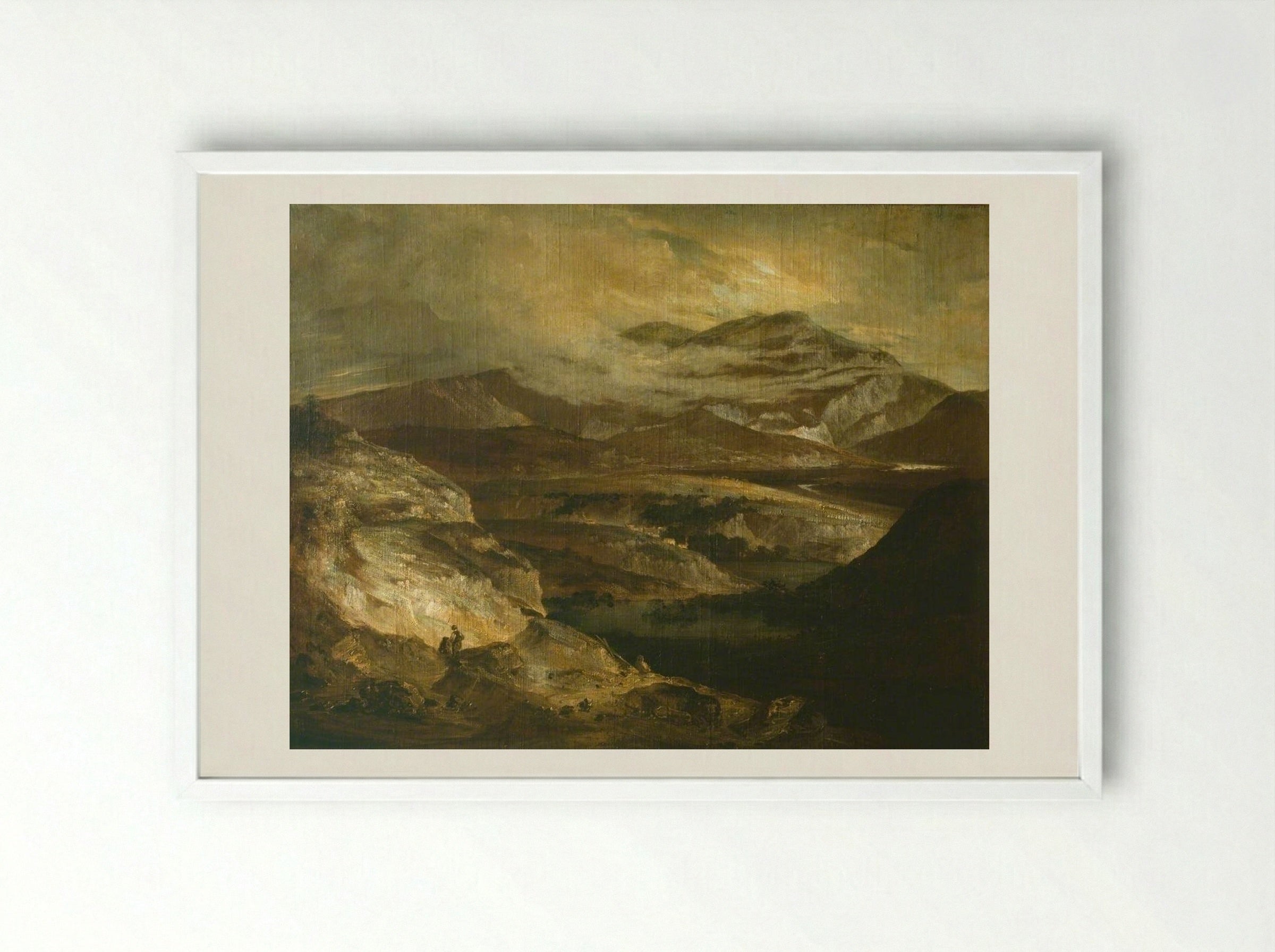 Slate Quarries - John Crome - Framed Print White