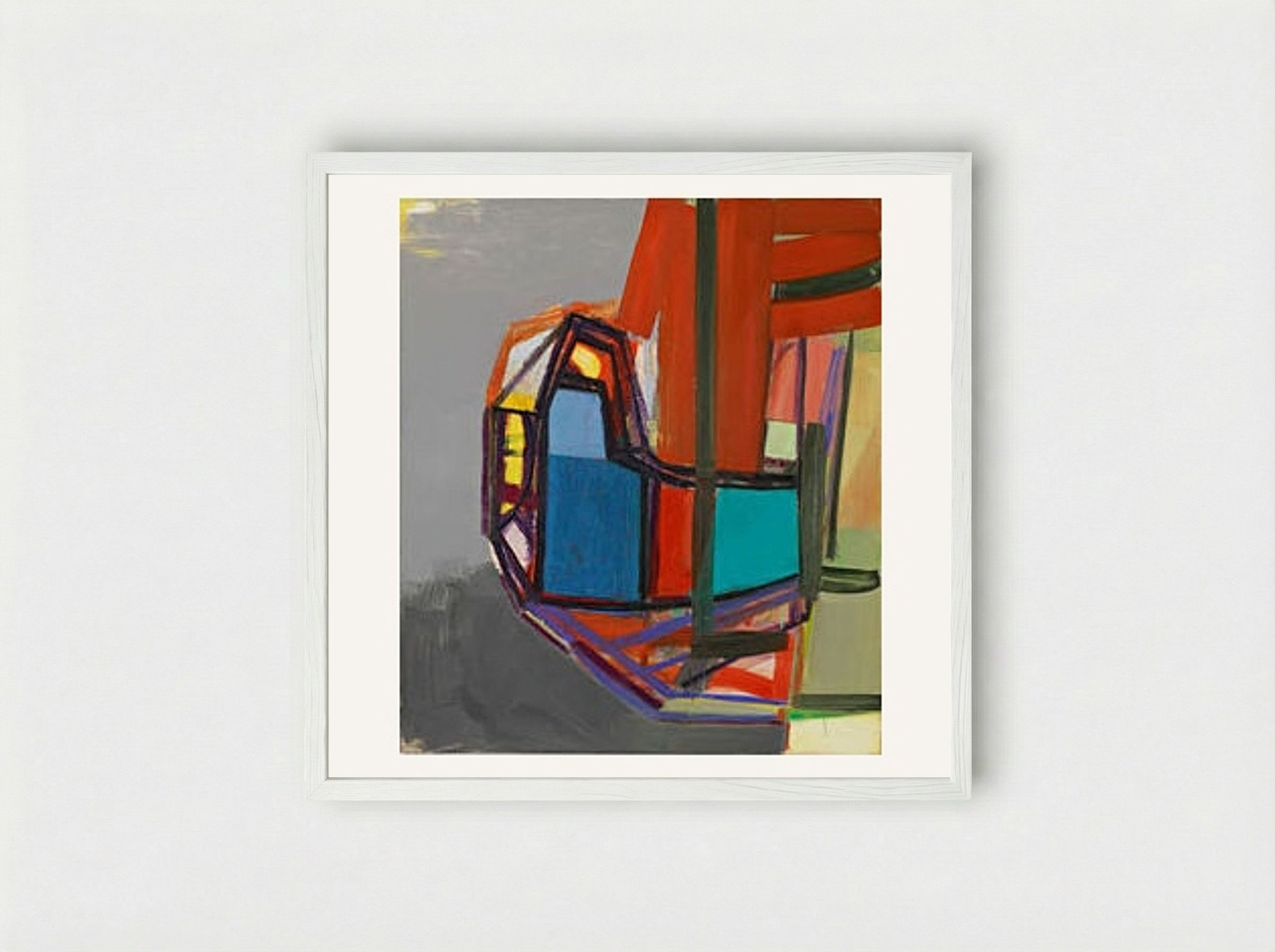 L - Amy Sillman - Framed Print White