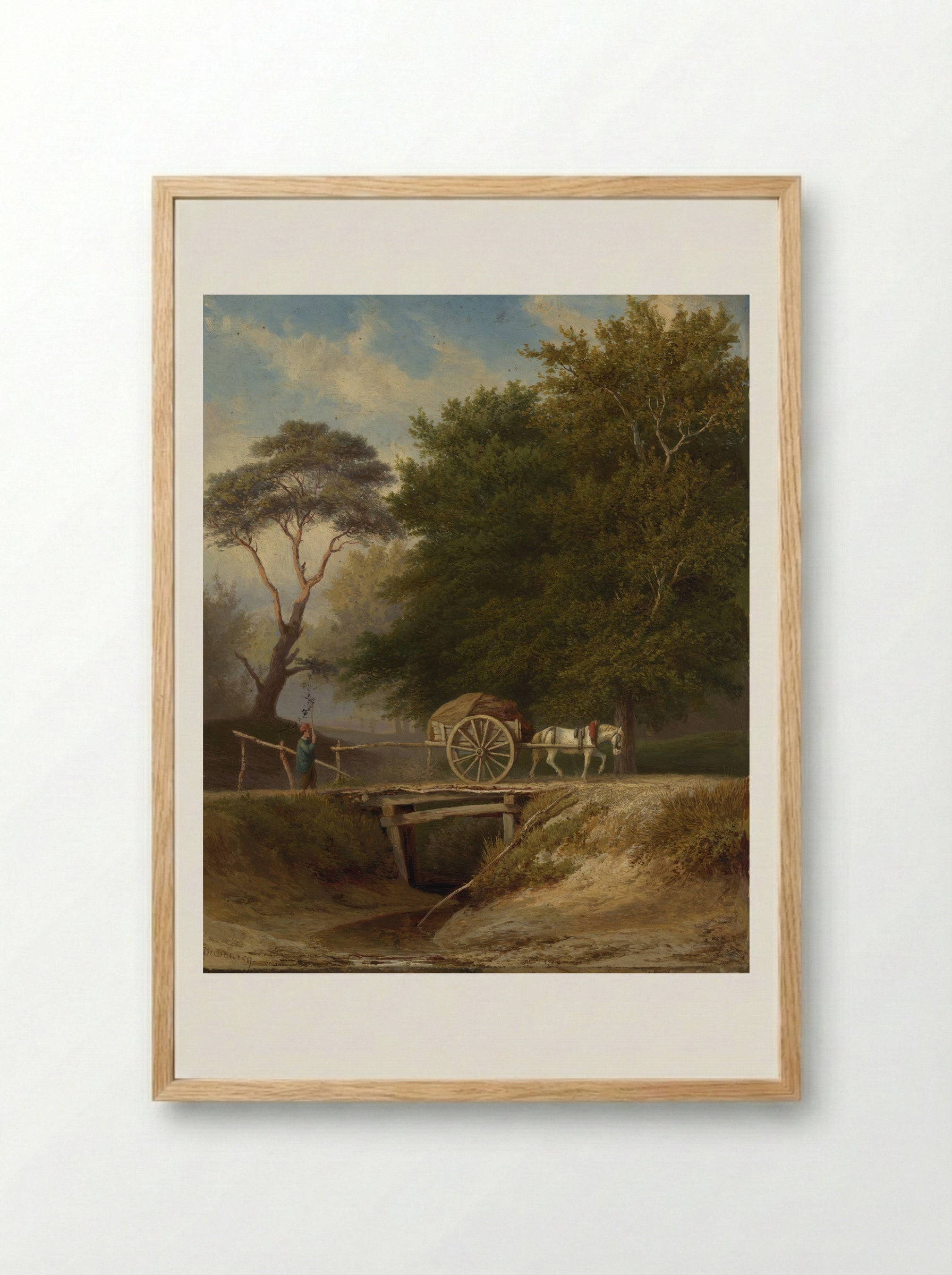 Landschap met brug te Wolfheze - Pierre Louis Dubourcq - Framed Print Wood