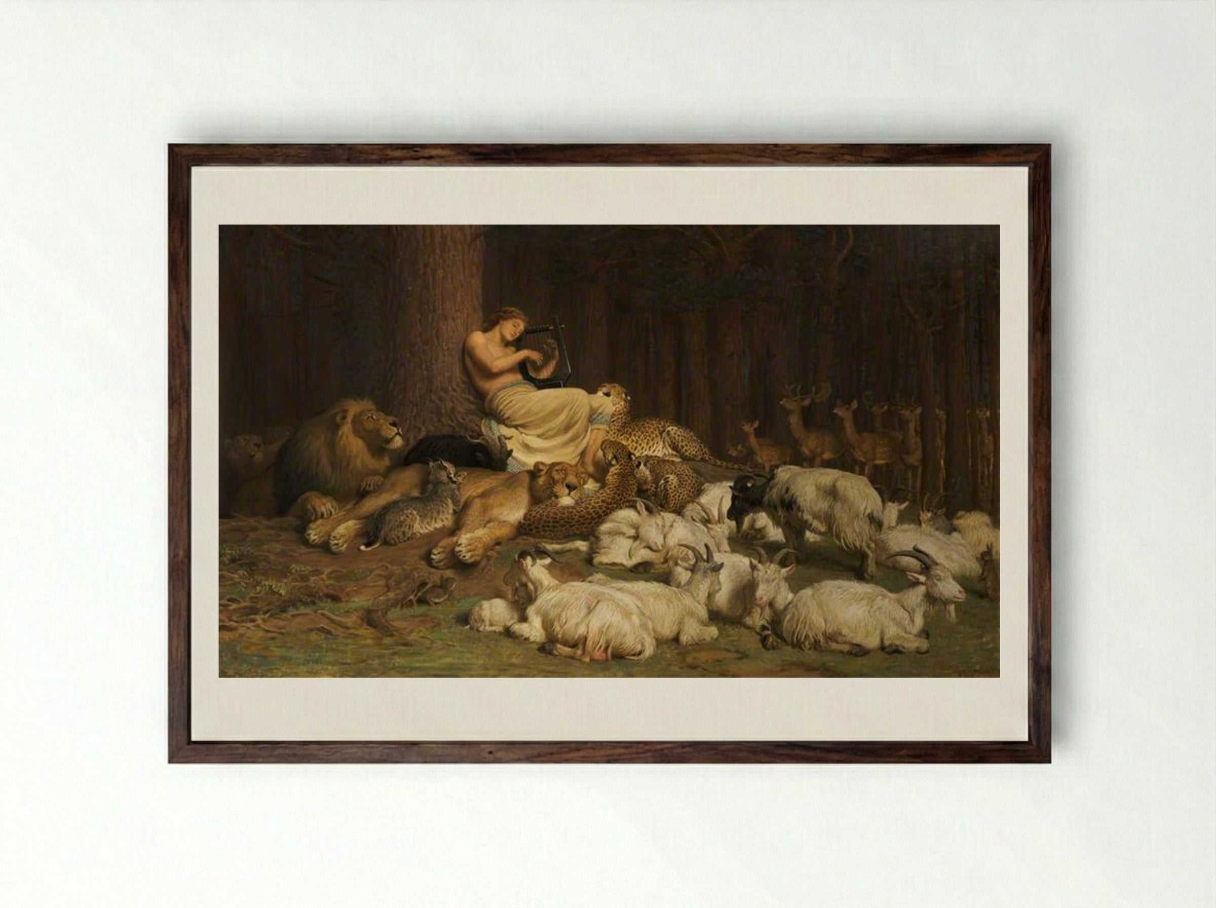 Apollo - Briton Riviere - Framed Print Dark Wood