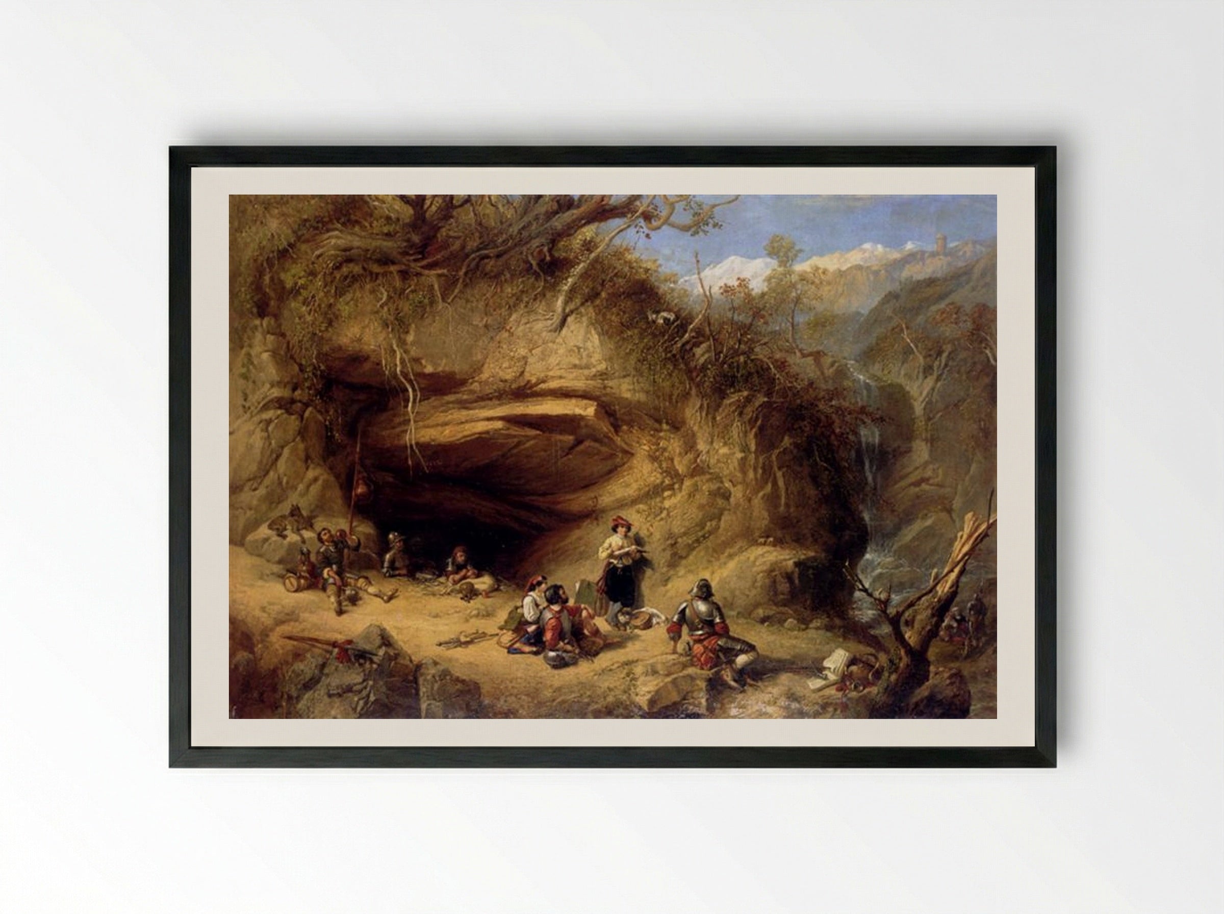 Scene Near Zeldkirch In The Tyrol - William Shayer - Framed Print Black